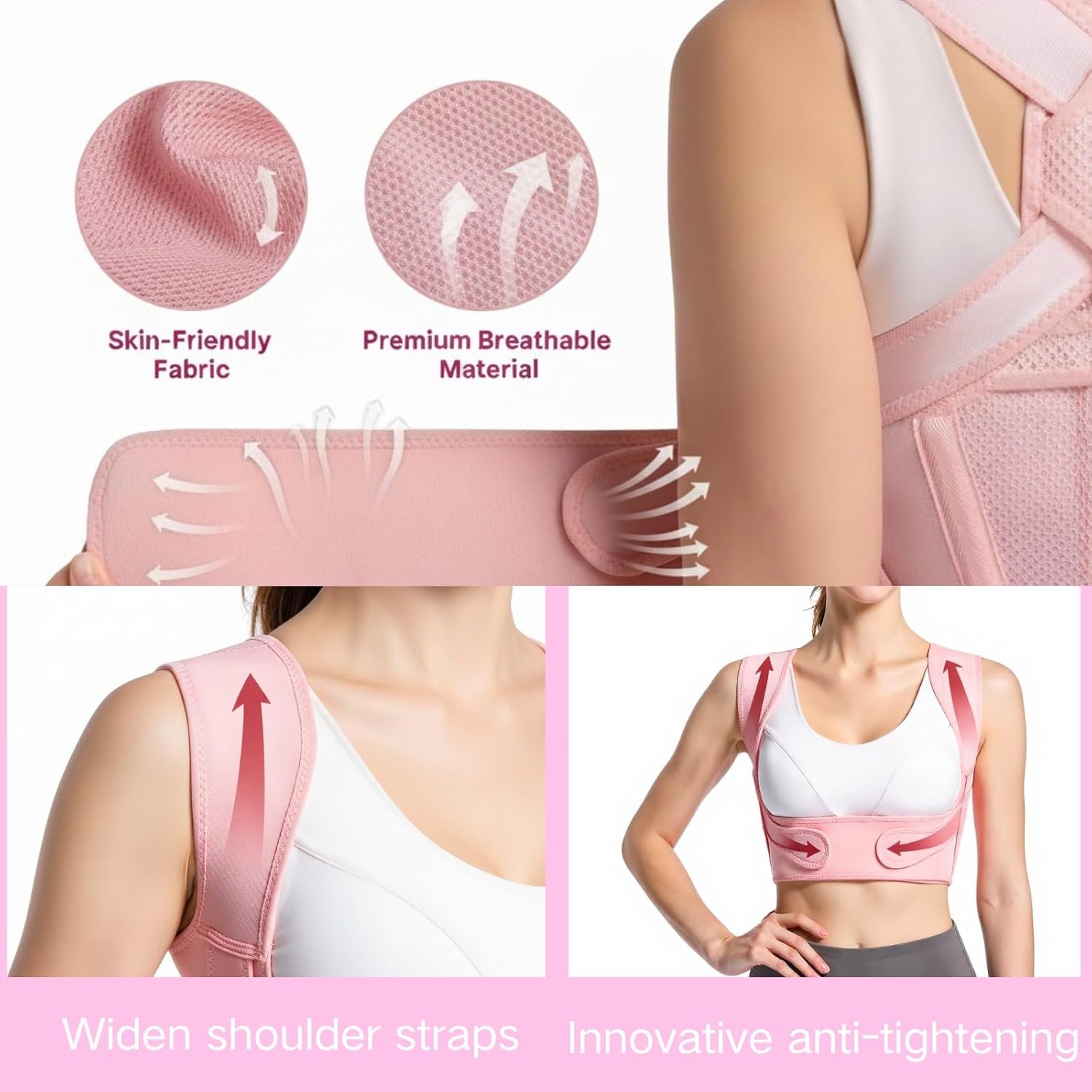 Back Posture Corrector for Women - Adjustable Lightweight Back Brace Posture Corrector Bras for Neck - Image 5