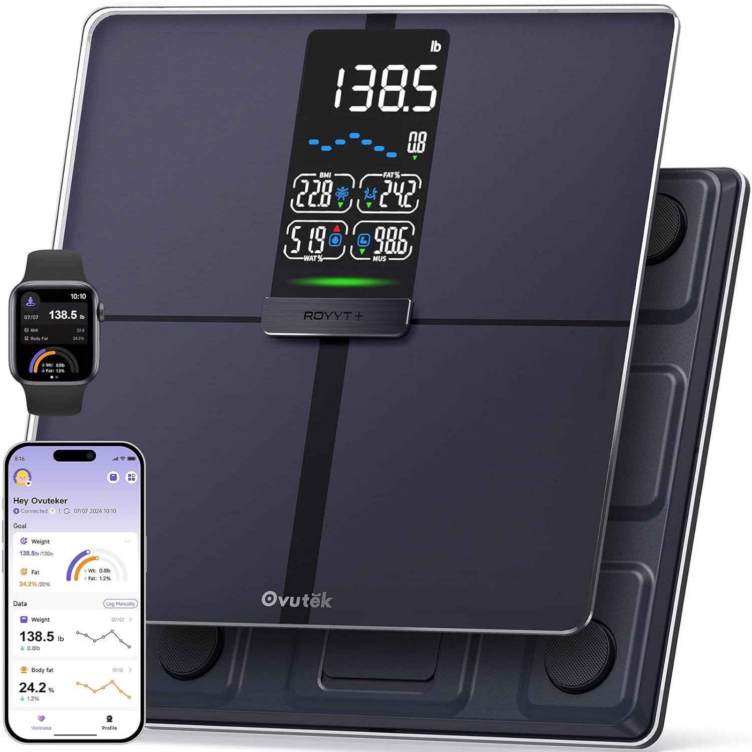 Professional Smart Scale for Body Weight, BMI, Body Fat, Muscle Mass, Highly Accurate Body - Image 2