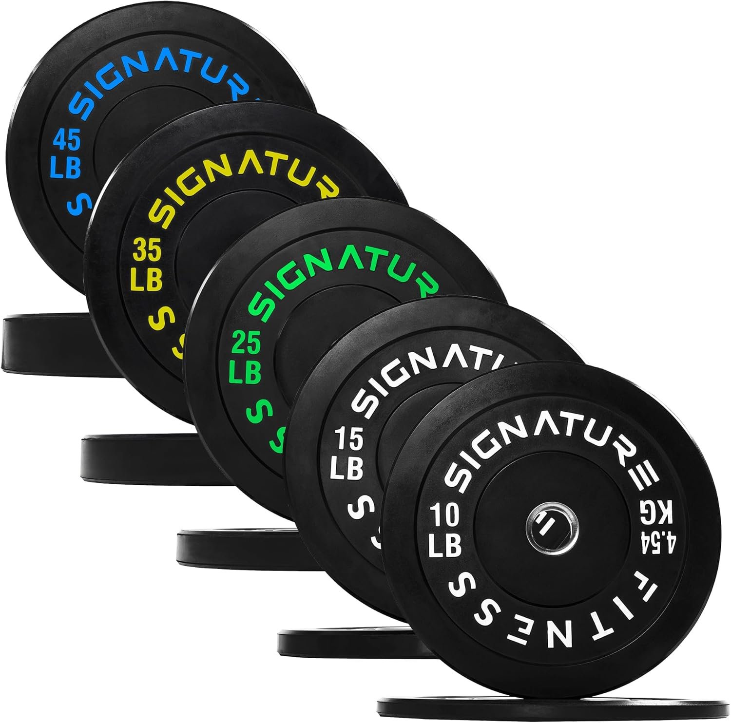 Olympic Bumper Plates Set, 2" Weight Plates for Strength Training & Weightlifting, Paris or Set or - Image 2