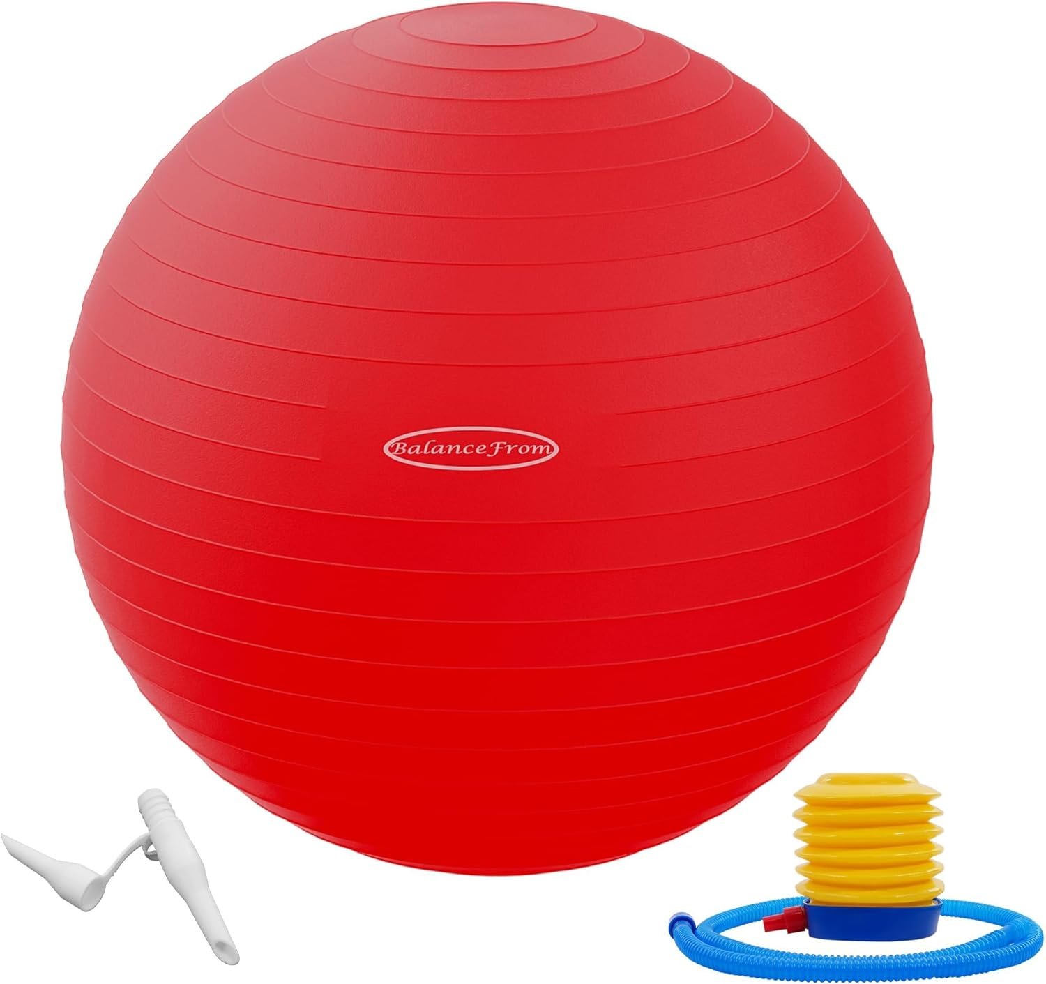 Fitvids Anti-Burst and Slip Resistant Exercise Yoga Ball for Fitness with Quick Pump, 2,000-Pound - Image 2