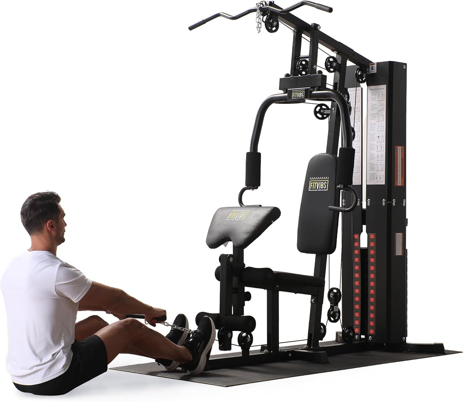 BalanceFrom Multifunctional Steel Frame Home Gym Machine with Floor Mat – Strength Training Workout - Image 6