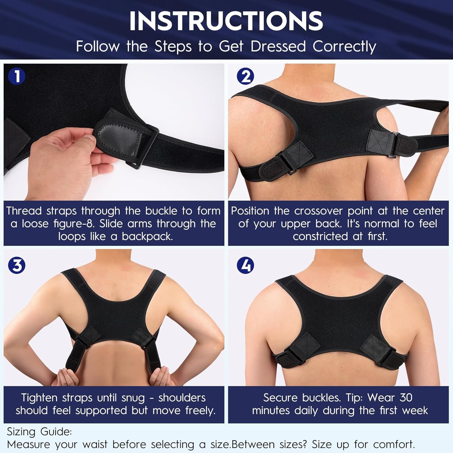 Back Brace Posture Corrector for Men and Women - Bionic System Newly Adjustable Upper Back Support - Image 7