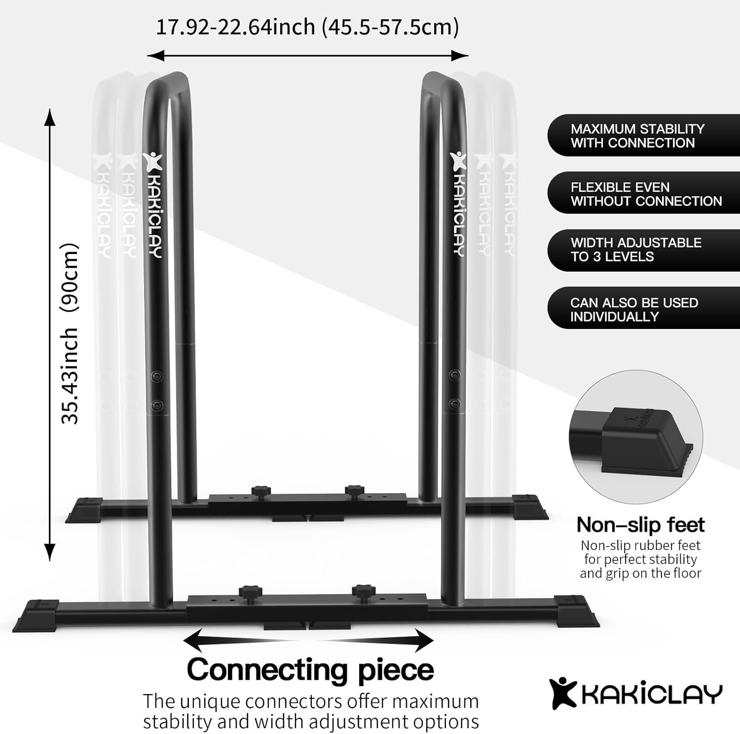 2025 Upgrade World's Best Strongest Premium Dip Bars With Adjustable Ultra-Stable Settings & - Image 7