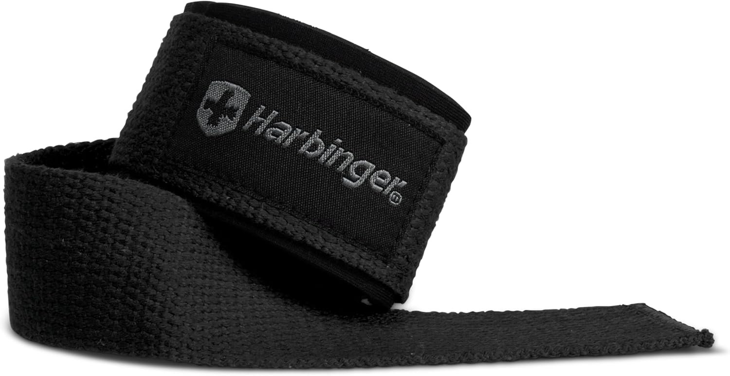 Harbinger Padded Cotton Lift Straps - Soft, Supportive Neotek Wrist Pads - 21.5" Length, 1.5" Width - Image 4
