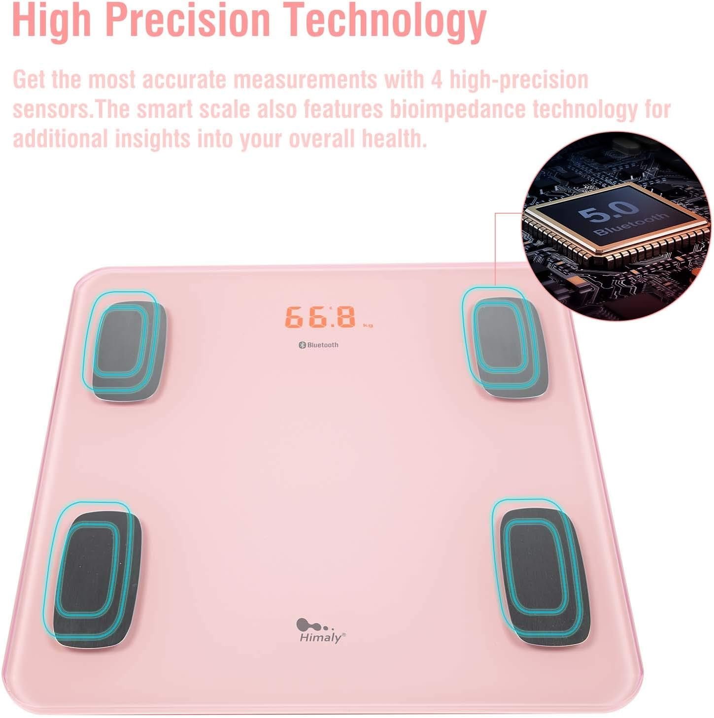 himaly Body Fat Scale, Smart BMI Scale Digital Bathroom Wireless Weight Scale, Body Monitor Health - Image 4