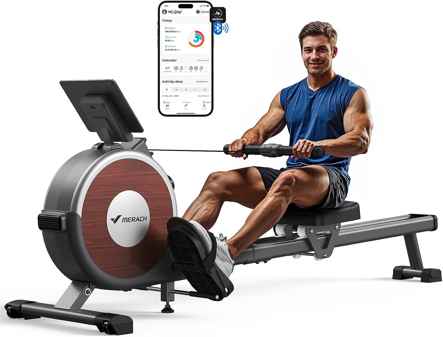 MERACH Rowing Machines for Home, Magnetic Rowing Machine with 16 Levels, Rower Machine of Quiet - Image 2