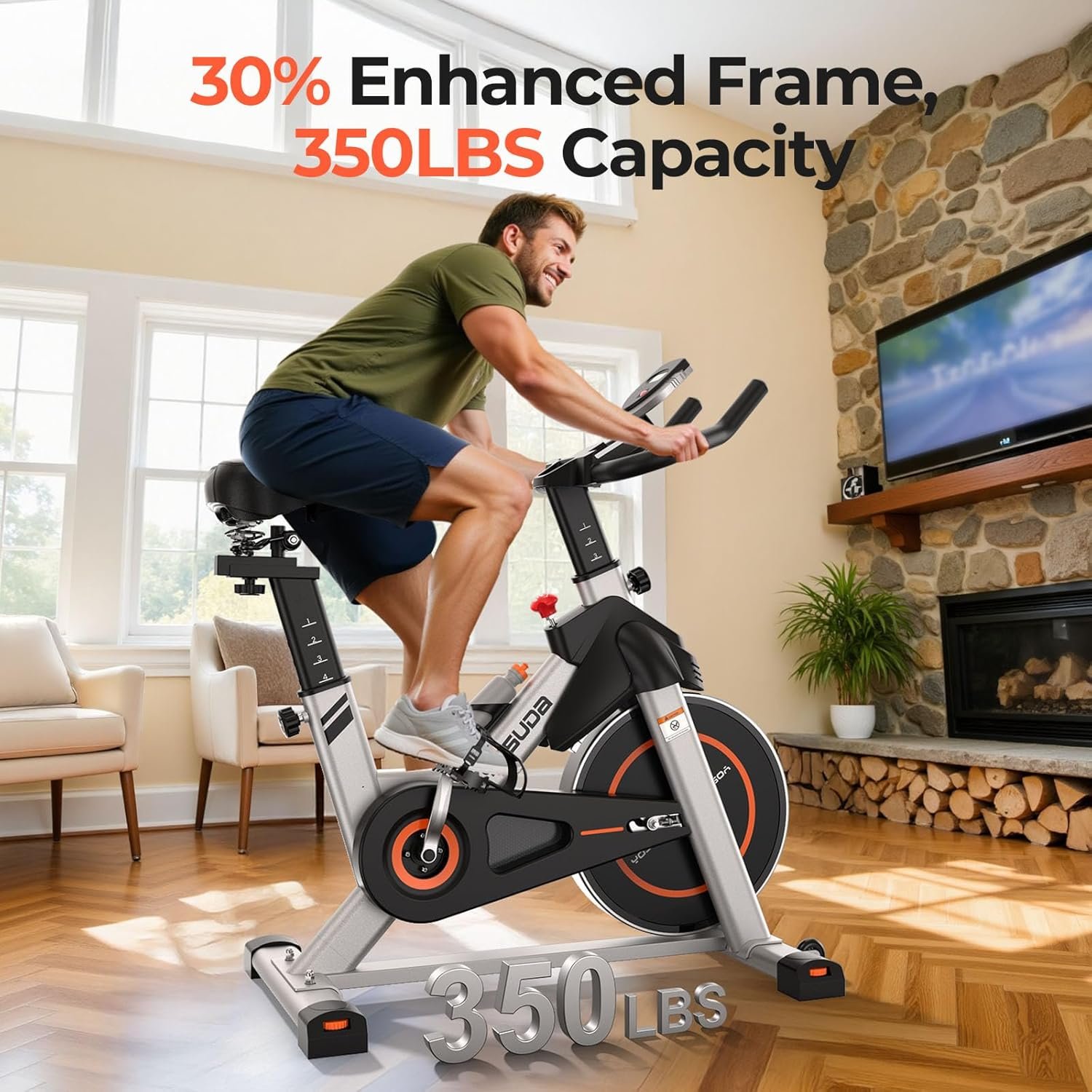YOSUDA Exercise Bike, Brake Pad Stationary Bike for Home with Exclusive App, Magnetic Indoor Cycling - Image 5