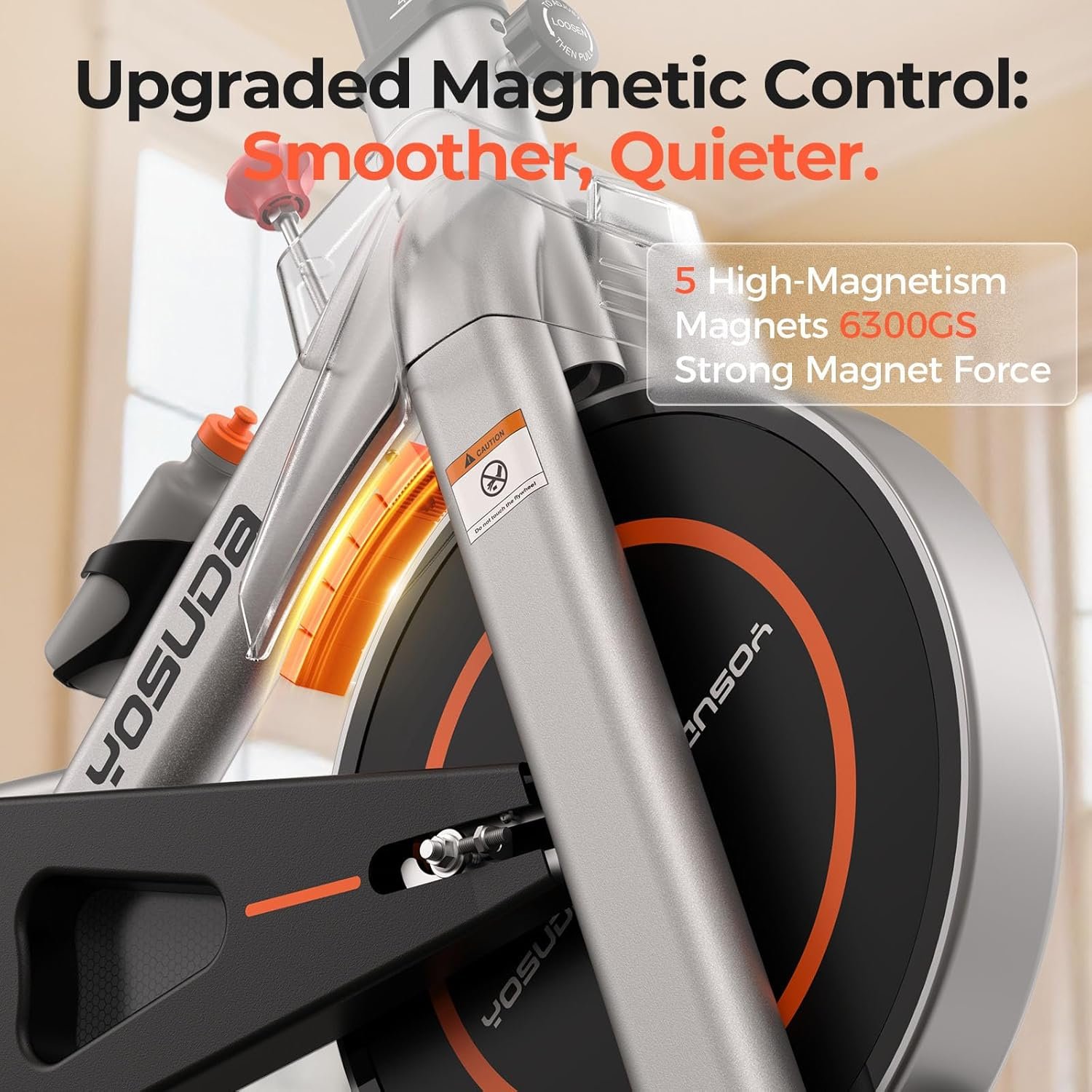 YOSUDA Exercise Bike, Brake Pad Stationary Bike for Home with Exclusive App, Magnetic Indoor Cycling - Image 4