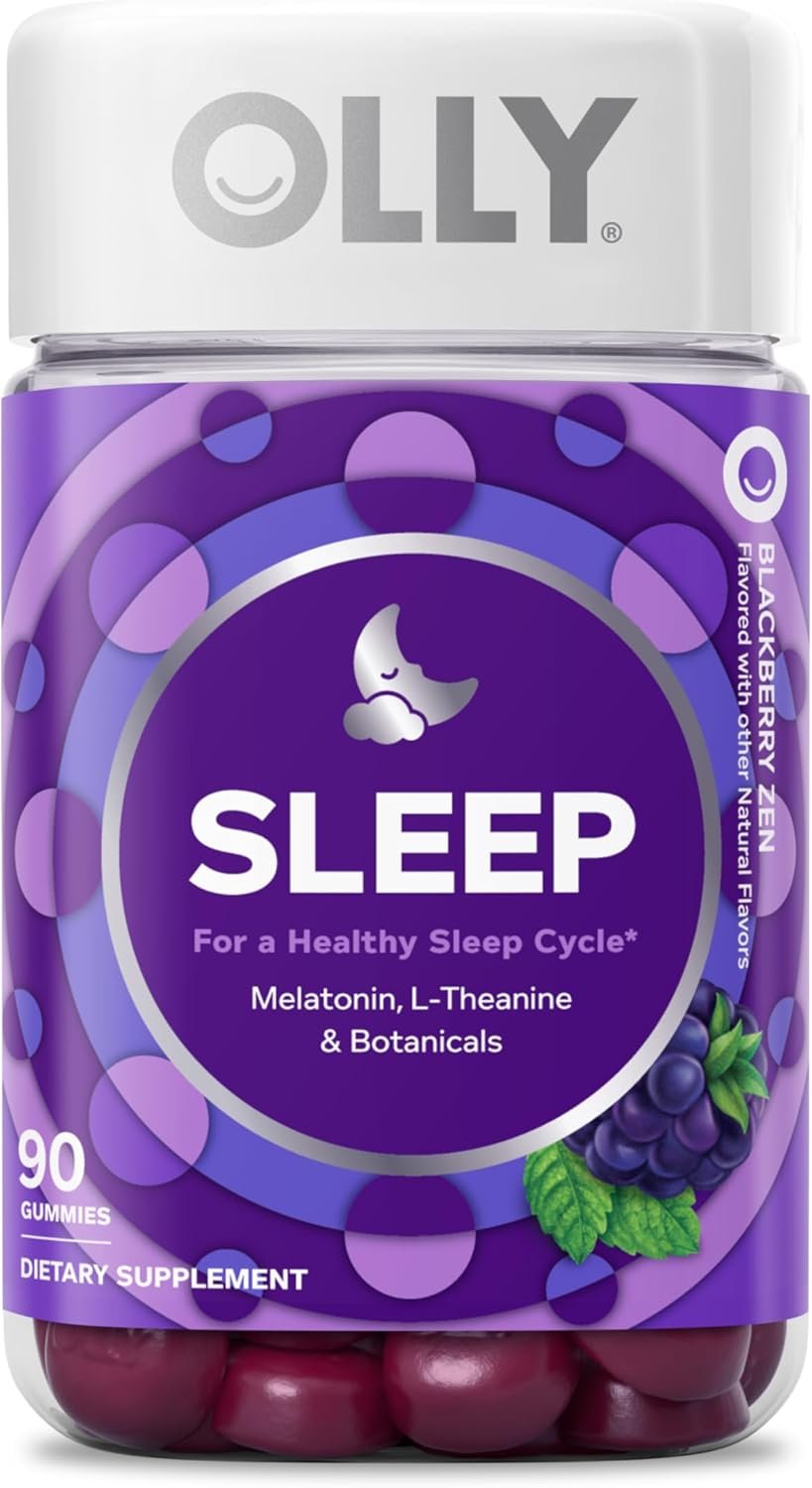 Olly Sleep Gummy, 3mg Melatonin, L-Theanine, Chamomile, Lemon Balm, Sleep Aid, BlackBerry, 90 Count - Image 2