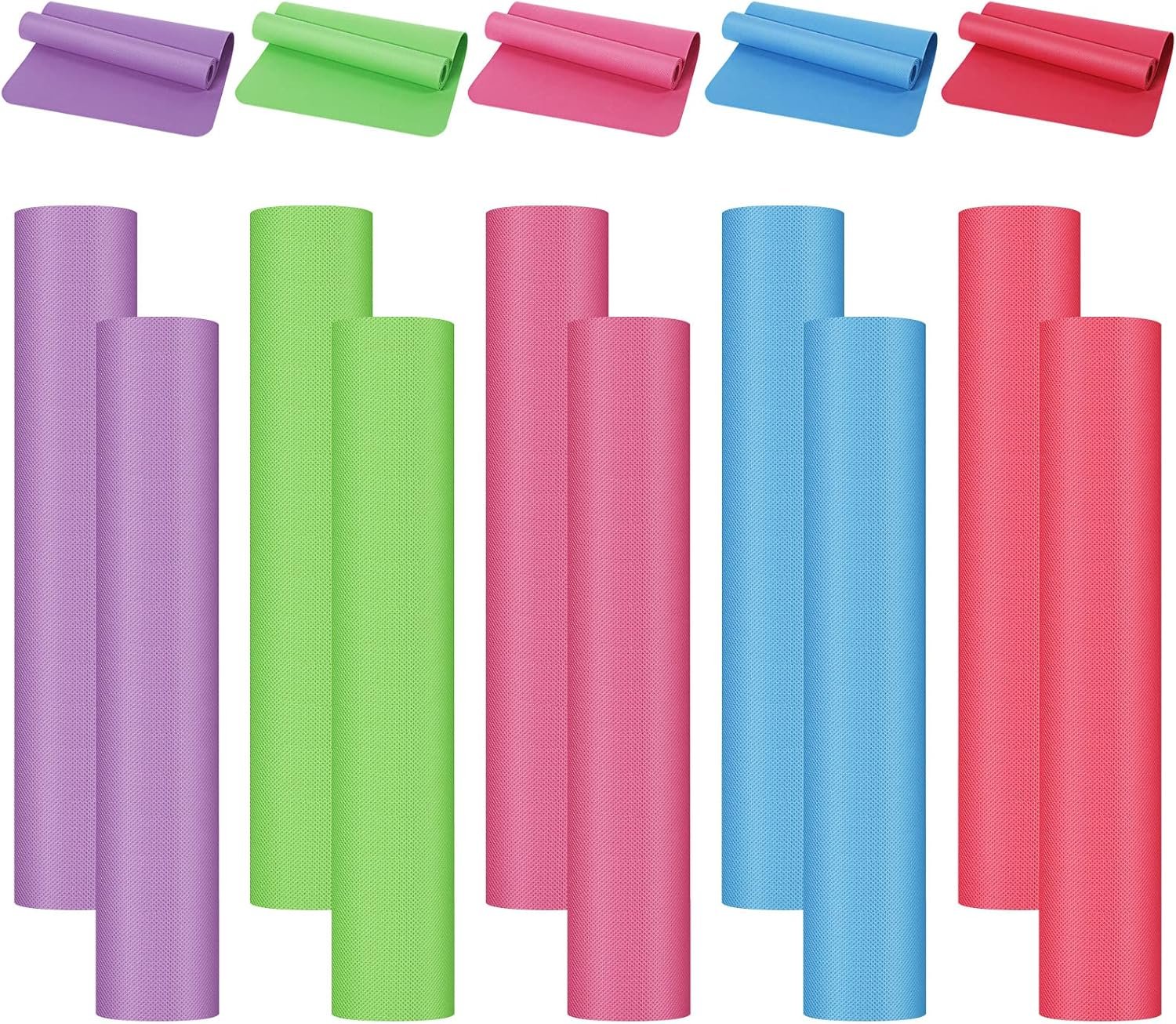 10 Pack Yoga Mats Bulk, 68'' x 24'' x 4mm Thick Yoga Mats for Kids and Adult Gym Mats Bundle Latex - Image 2