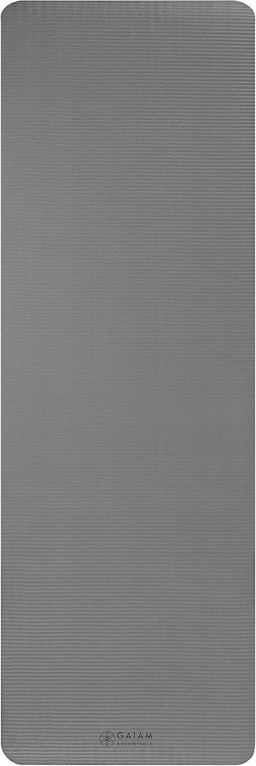 Gaiam Essentials Thick 2/5" (10mm) and Thin 1/4" (6mm) Yoga & Pilates, Fitness & Exercise Mat with - Image 11