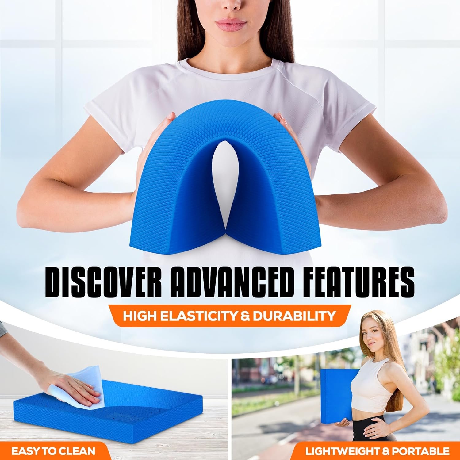 Yes4All Upgraded Size Foam Pad for Exercise, Nonslip Foam Balance Pad Physical Therapy, Yoga & - Image 5