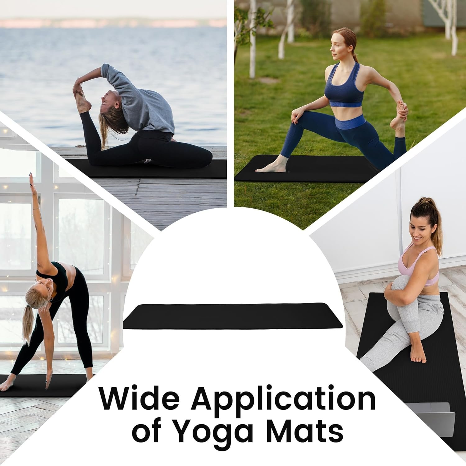 Fitvids Yoga Mat, 1/2-Inch Extra Thick High Density Exercise Mat, Anti-Tear Exercise Yoga Mat with - Image 7