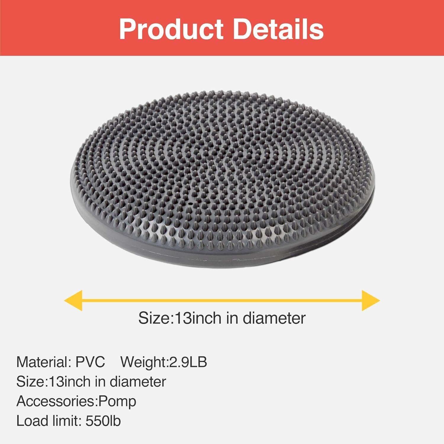 Primasole Balance disc 1 PC Comes with an air Pump Exercise Disk for Stability Workout - Image 8