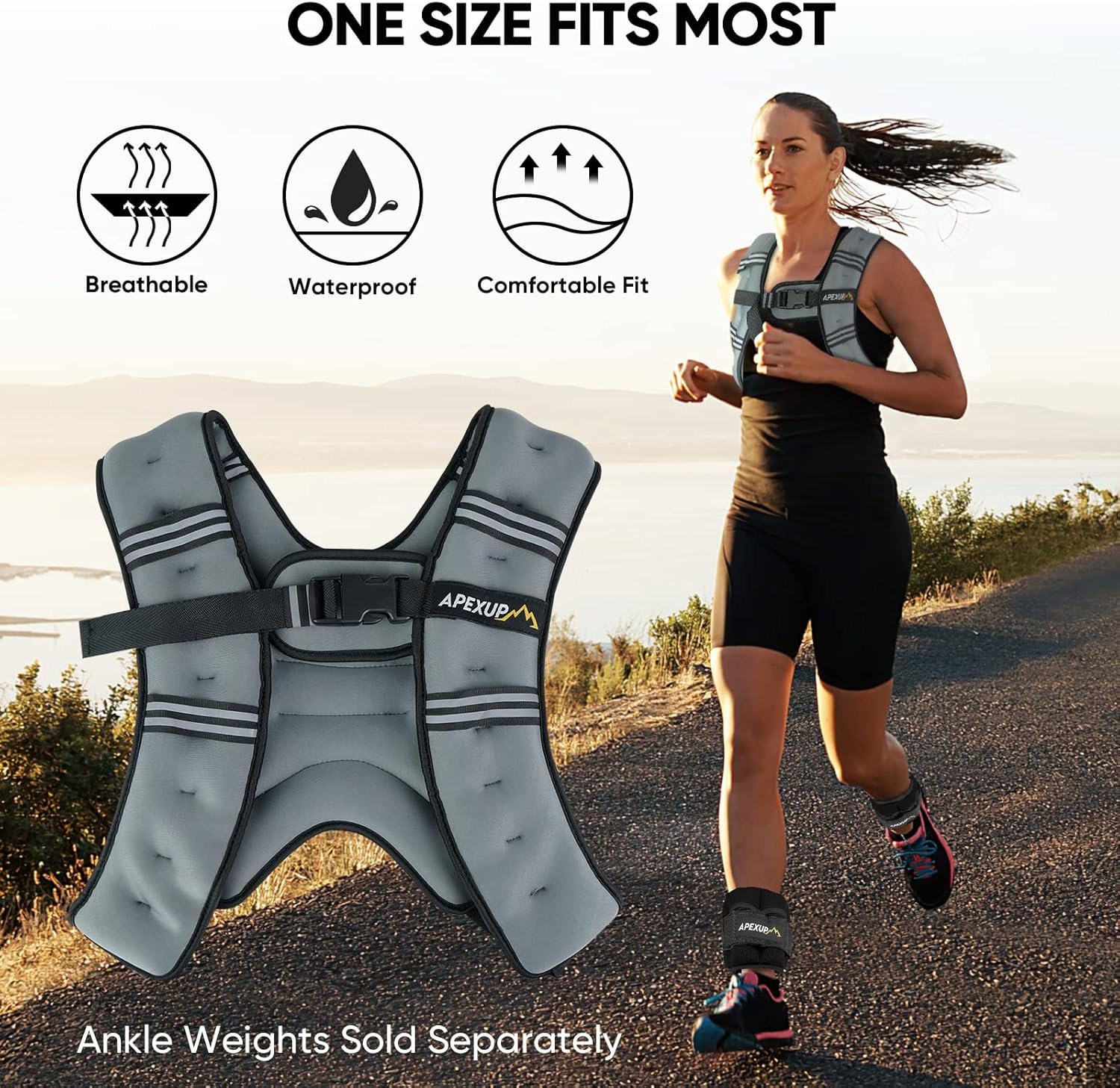 APEXUP Weighted Vest Men Women, Weight Vest for Women Workout Equipment for Strength Training - Image 6