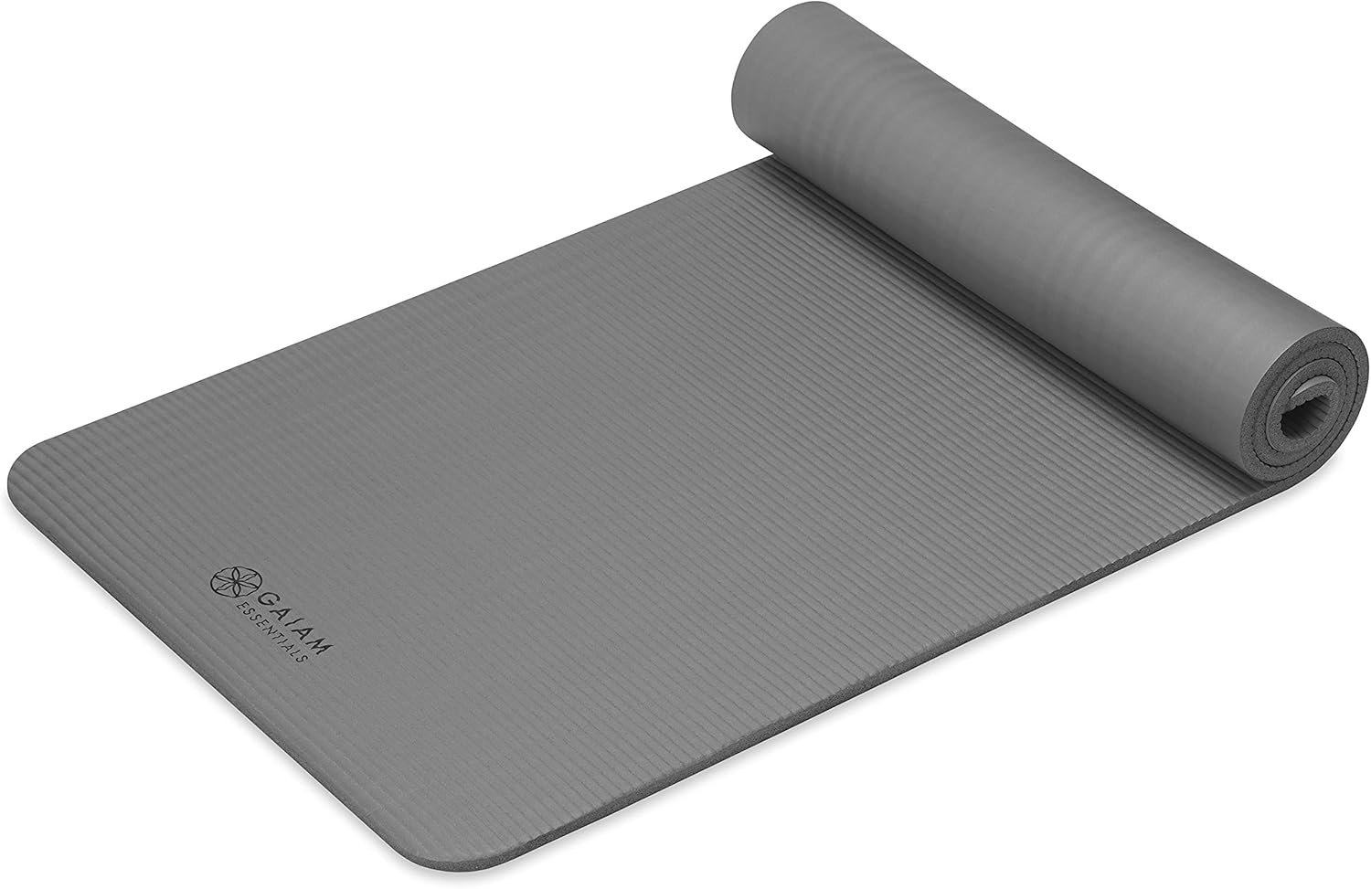 Gaiam Essentials Thick 2/5" (10mm) and Thin 1/4" (6mm) Yoga & Pilates, Fitness & Exercise Mat with - Image 9