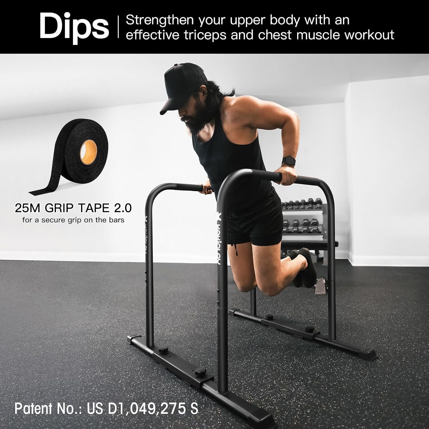 2025 Upgrade World's Best Strongest Premium Dip Bars With Adjustable Ultra-Stable Settings & - Image 4