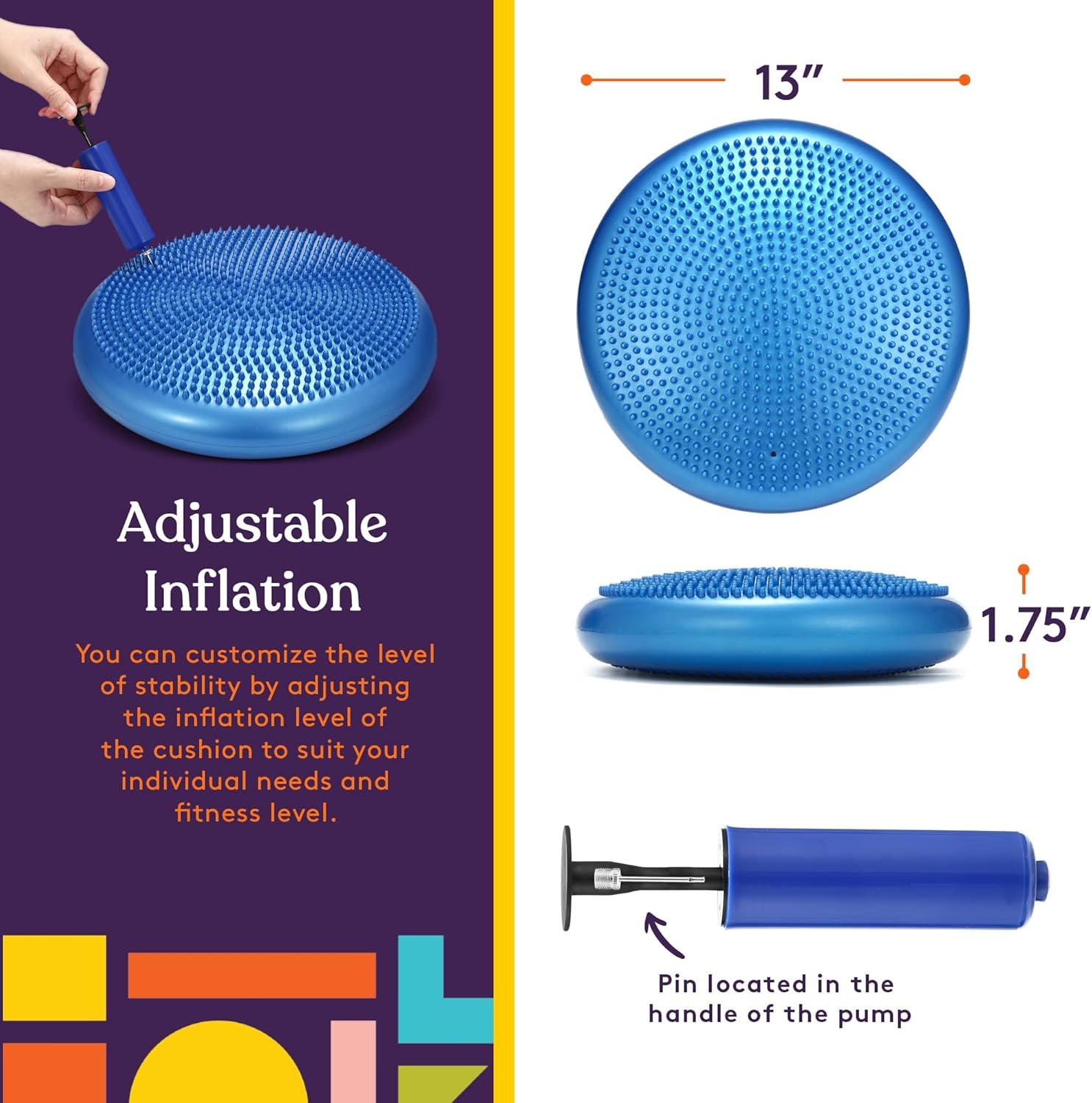 Special Supplies Stability Cushion Balance Pad for Core Strength Trainer and Flexibility, Tactile - Image 3