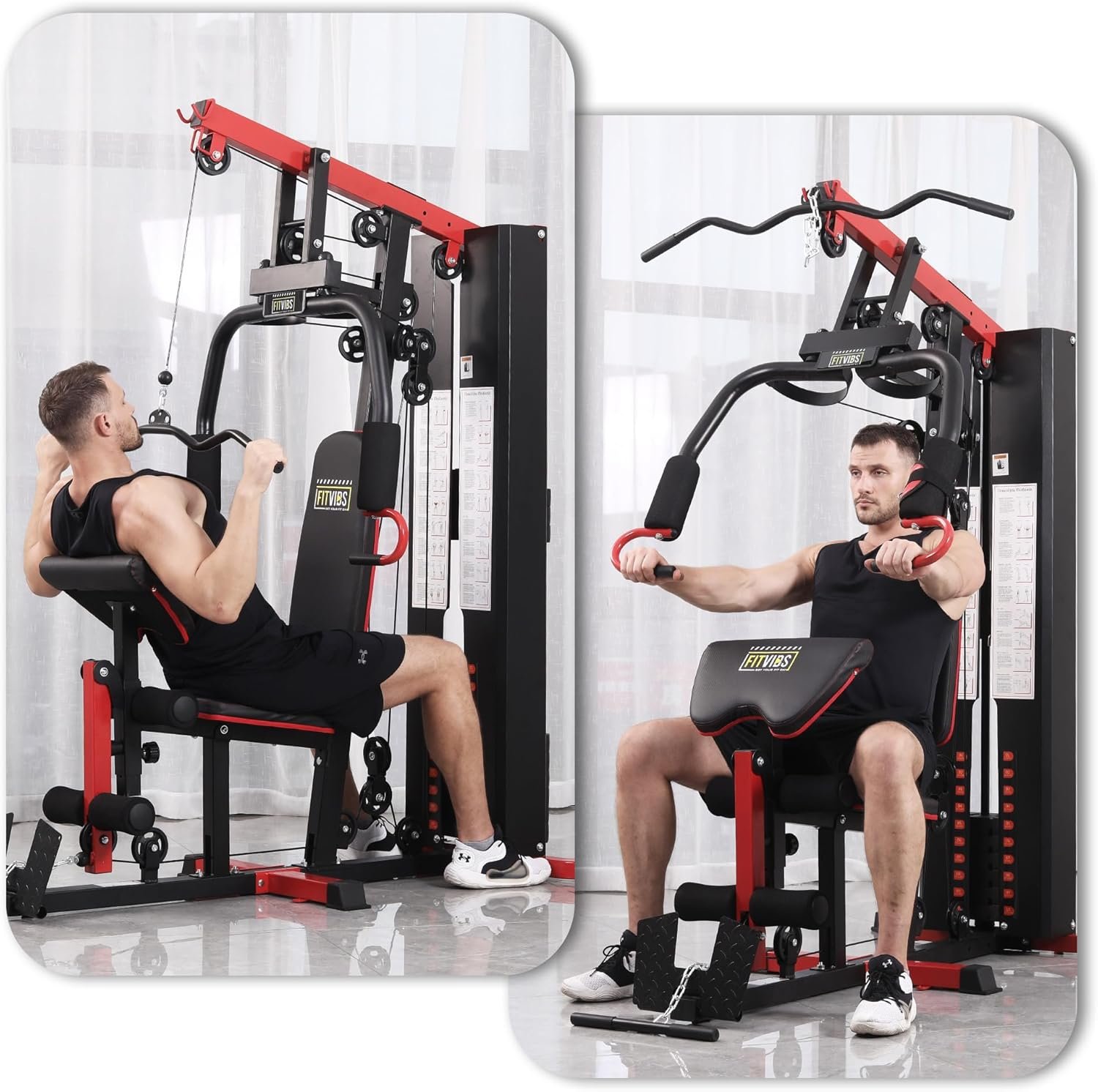 Home Gym, Workout Equipment with Leg Press, Exercise Equipment for Home with Pulley System, Home Gym - Image 7