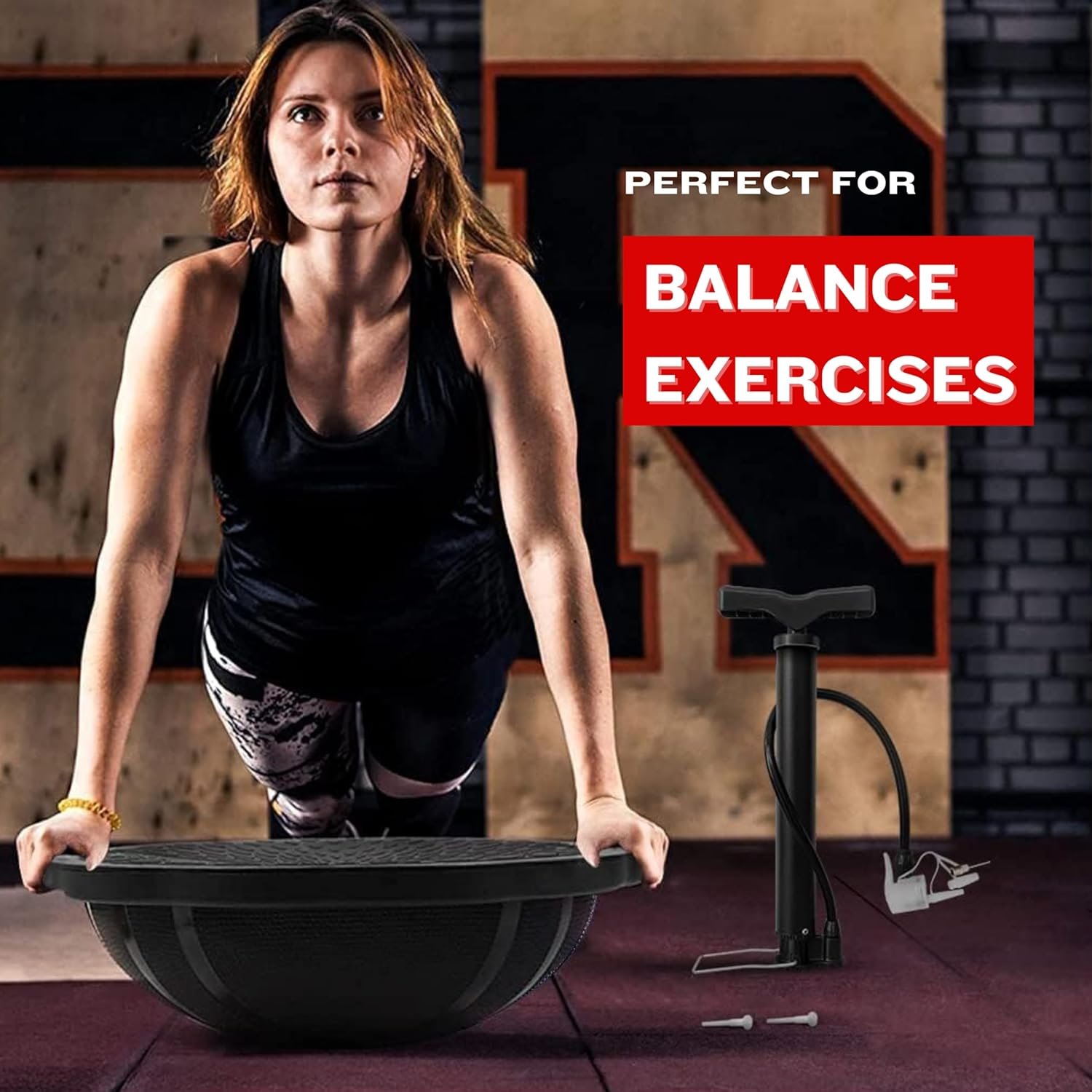 Yes4All 880LBS Premium Half Ball Balance Trainer, Stability Ball, Half Yoga Ball, Combo with Pilate - Image 9