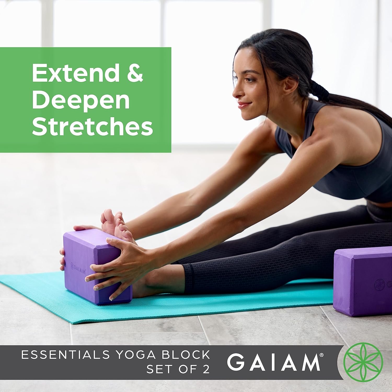 Gaiam Yoga Block - Supportive Latex-Free Eva Foam - Soft Non-Slip Surface with Beveled Edges for - Image 7