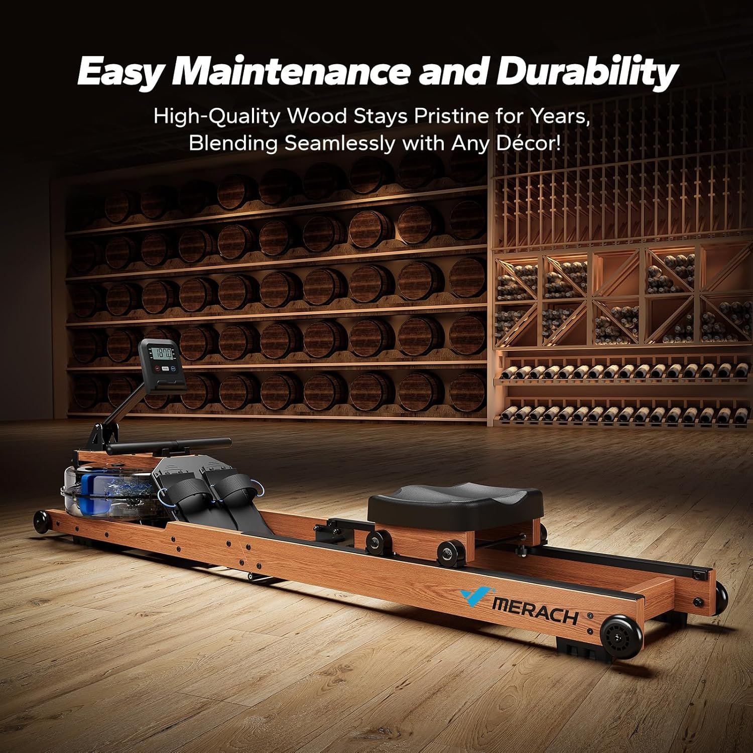 MERACH Water Rowing Machines for Home, Foldable Row Machine with 400LBS Weight Capacity, Dedicated - Image 9