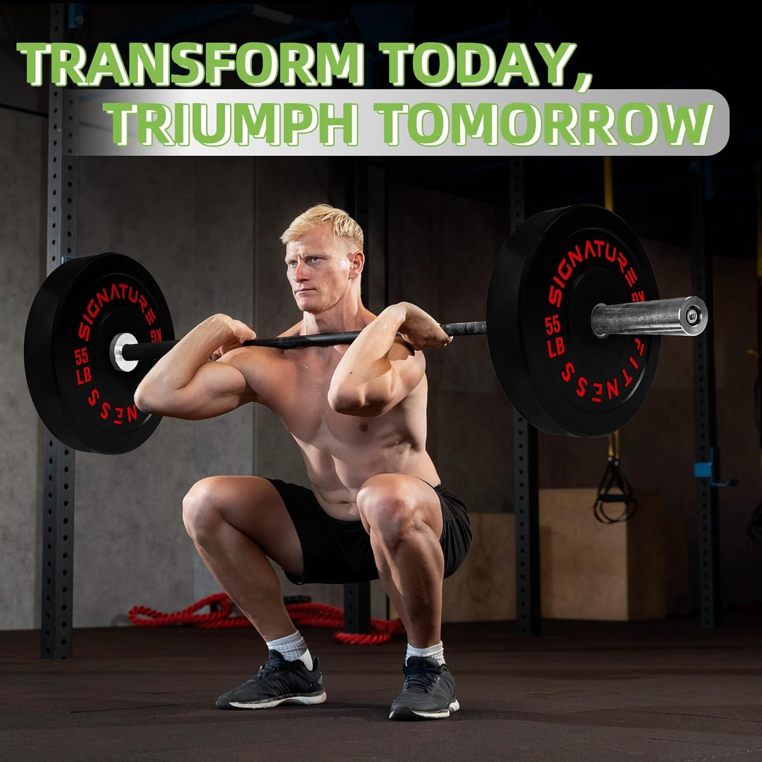 Olympic Bumper Plates Set, 2" Weight Plates for Strength Training & Weightlifting, Paris or Set or - Image 8