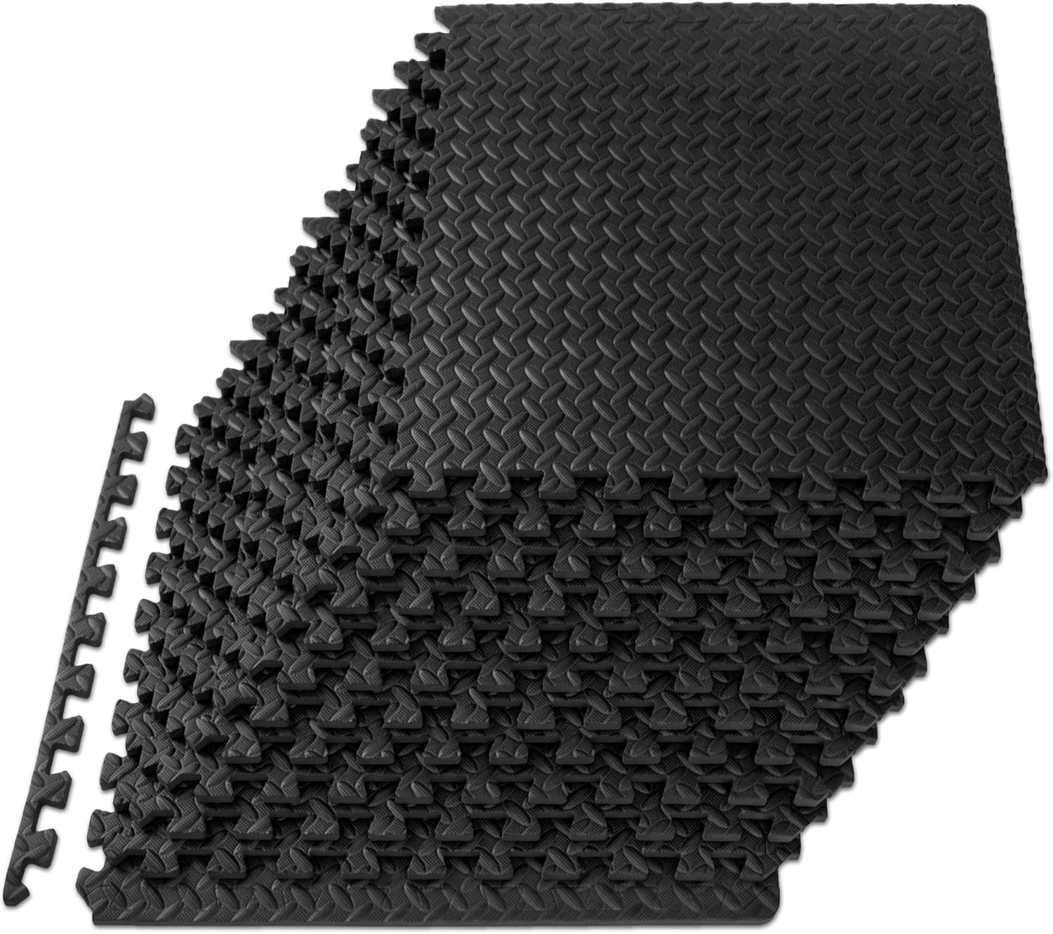 ProsourceFit Puzzle Exercise Mat ½ in, EVA Interlocking Foam Floor Tiles for Home Gym, Mat for Home - Image 2