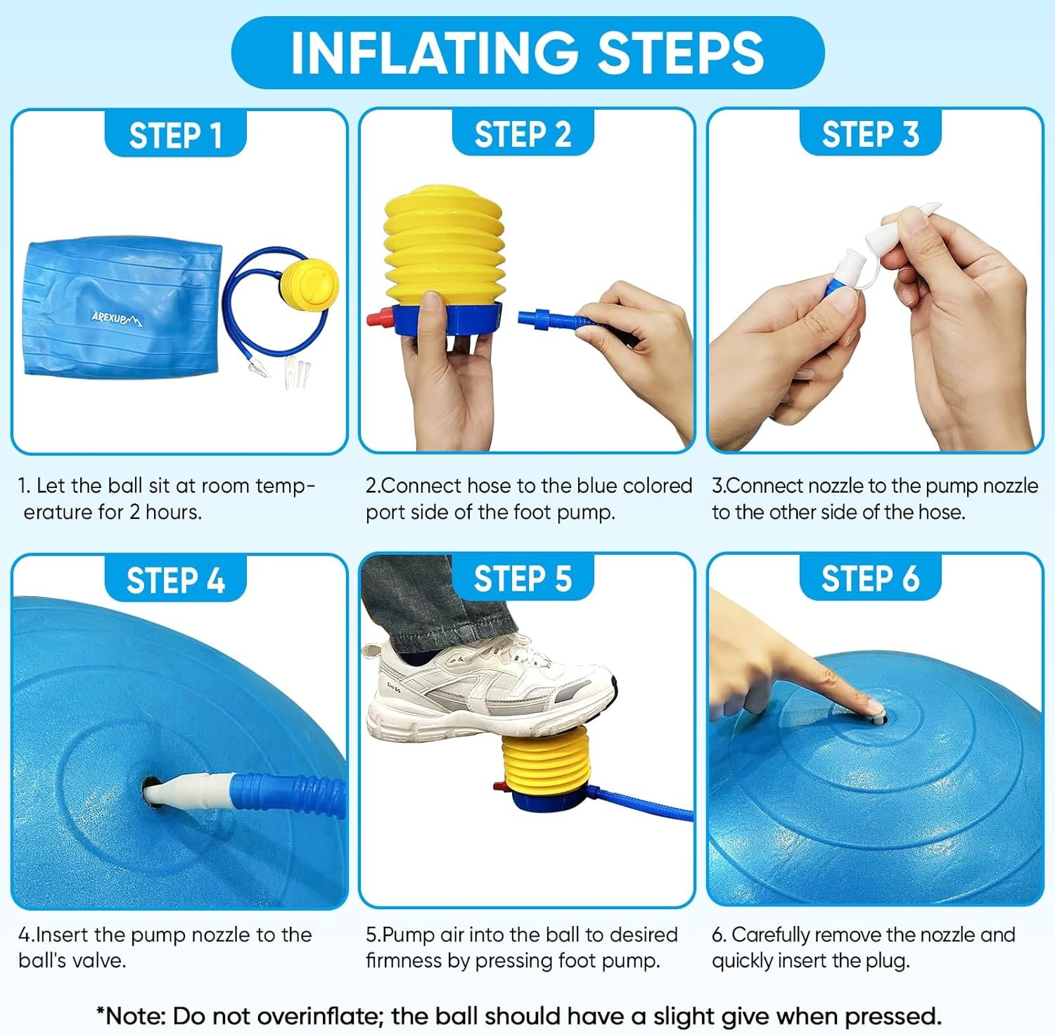 APEXUP Yoga & Pilates Ball - Anti Slip Heavy Duty Gym Ball for Fitness, Balance & Core Workout - Image 8