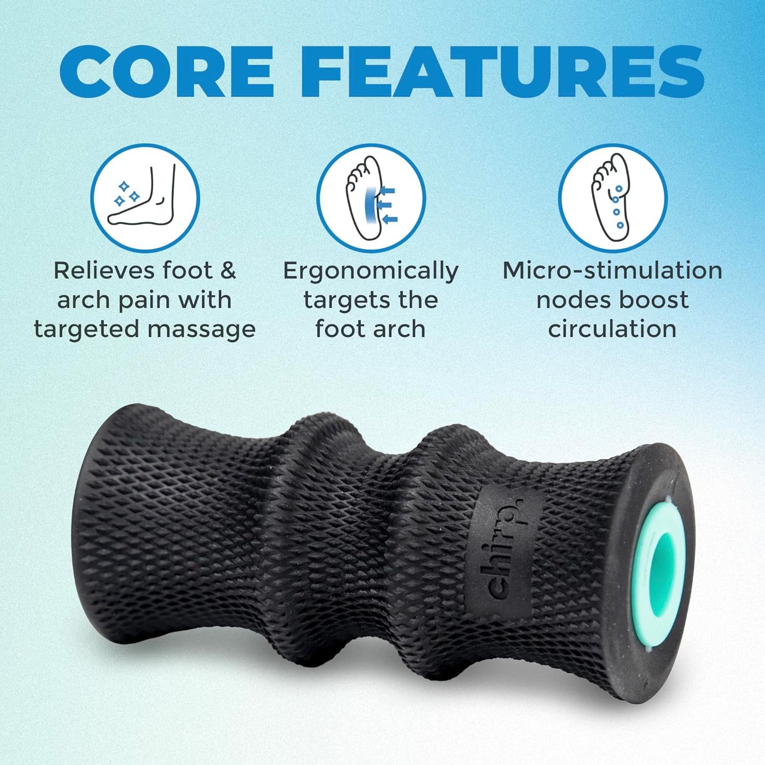 Chirp Wheel Foam Roller – Targeted Back & Neck Relief, Lumbar Spine Stretcher, Spinal Decompression - Image 4