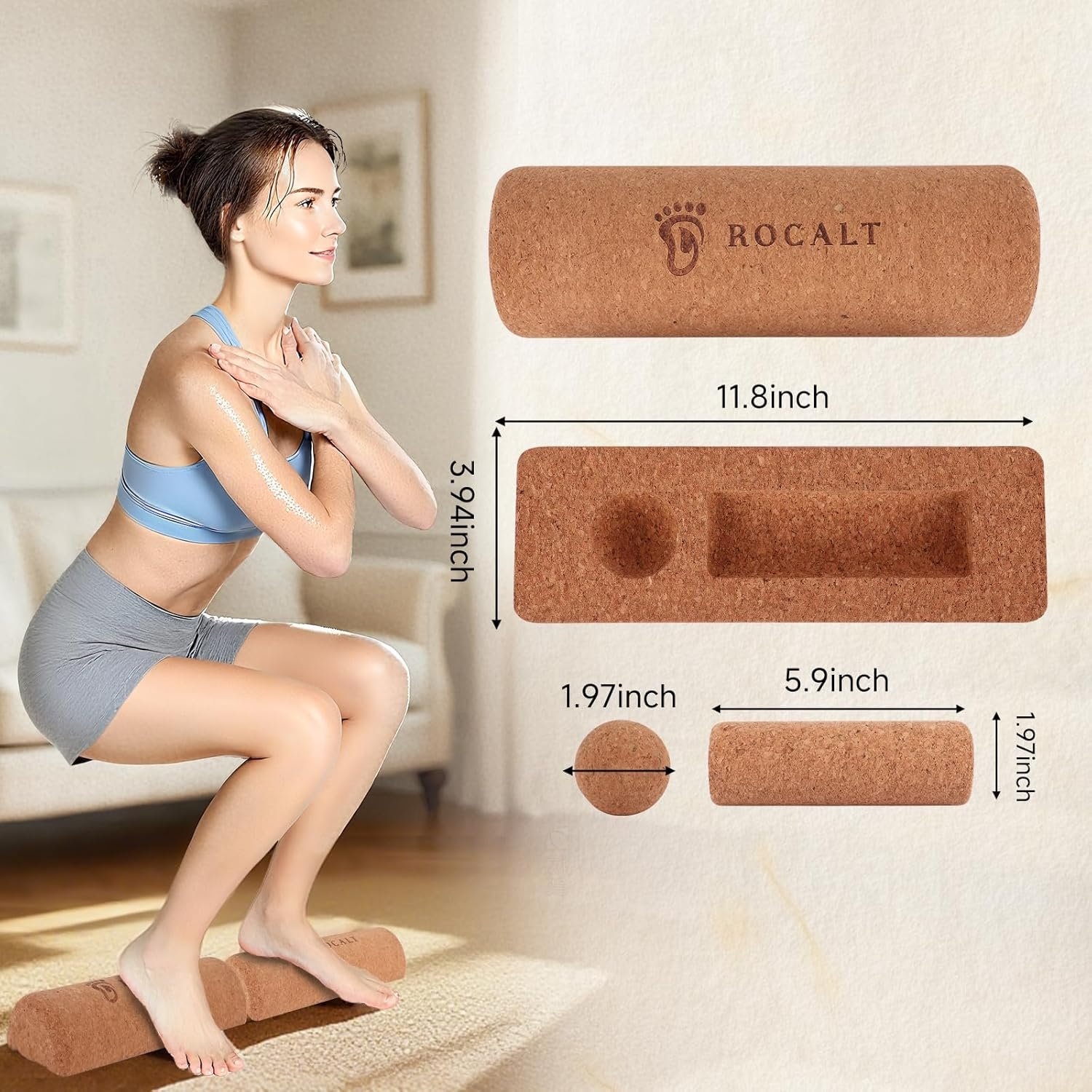 Rocalt Balance Board, Premium Cork Foot Strengthener, Balance Trainers for Enhanced Foot Function, - Image 9