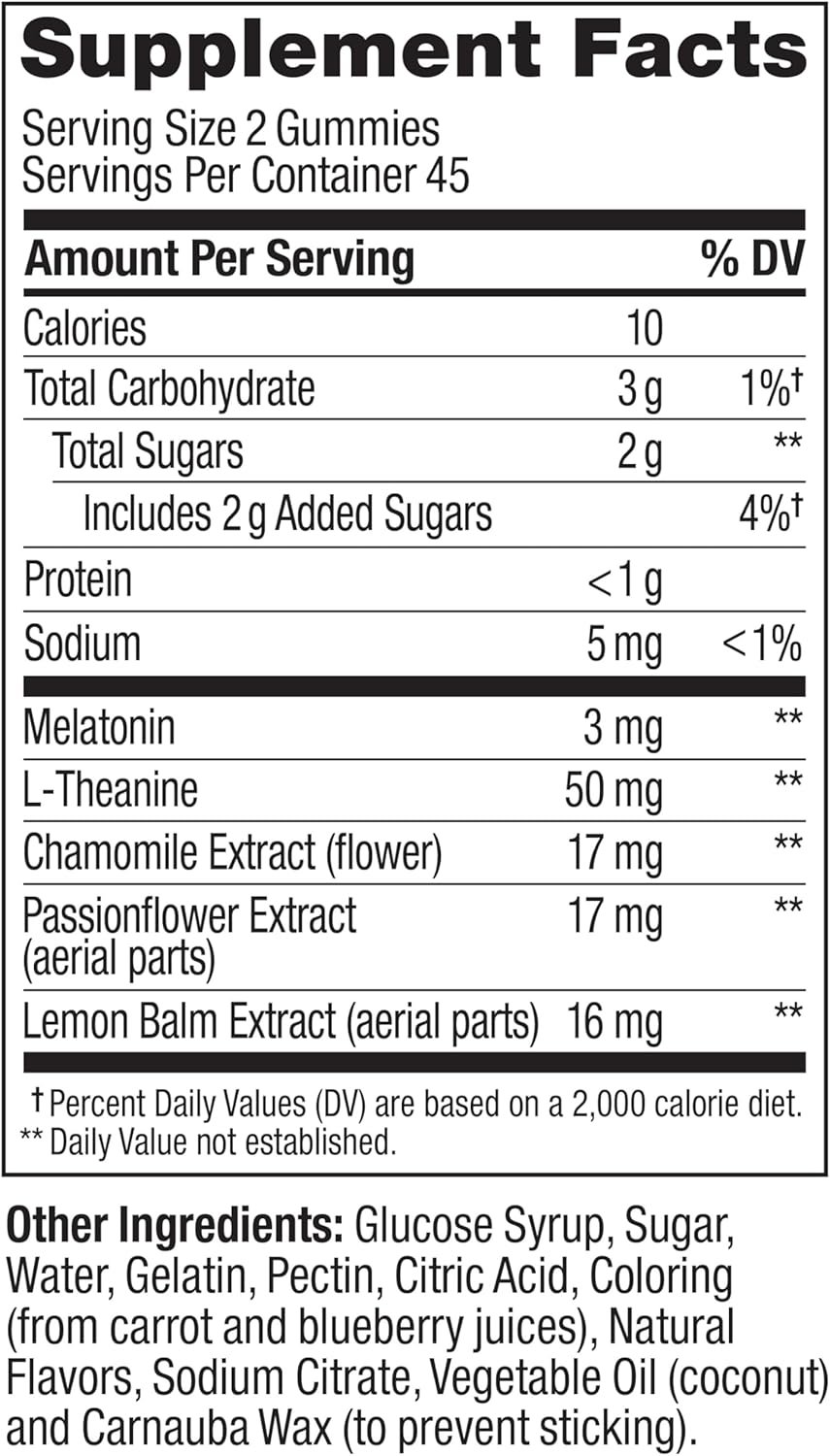 Olly Sleep Gummy, 3mg Melatonin, L-Theanine, Chamomile, Lemon Balm, Sleep Aid, BlackBerry, 90 Count - Image 12