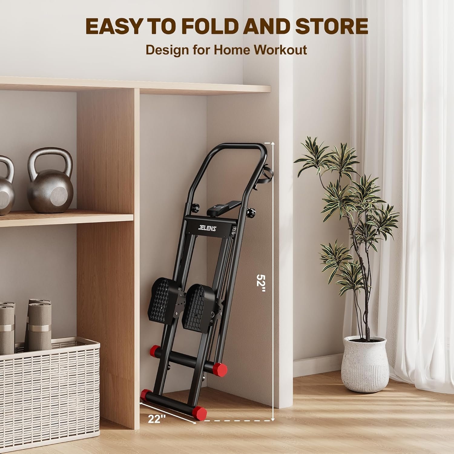 Stair Stepper for Home Gym Exercise, Compact Folding Cardio Exercise Climber for Full-Body Workout, - Image 8