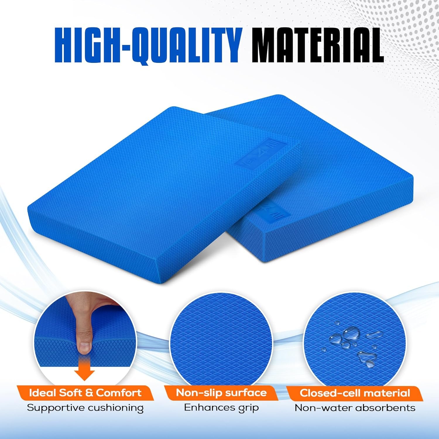 Yes4All Upgraded Size Foam Pad for Exercise, Nonslip Foam Balance Pad Physical Therapy, Yoga & - Image 4