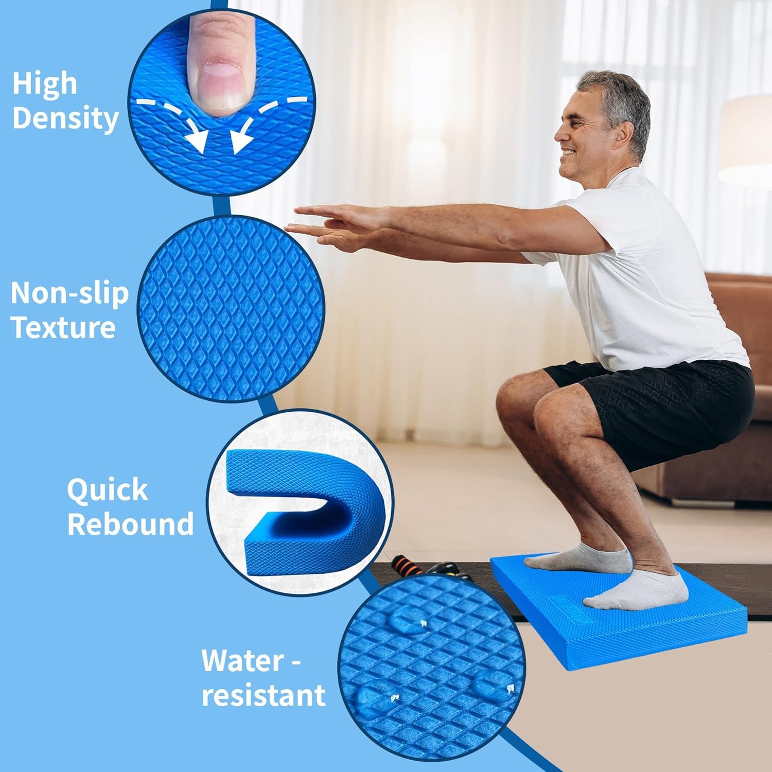 Professional Foam Balance Pad, Large Balance Pads for Physical Therapy, Foam Balance Board for - Image 4