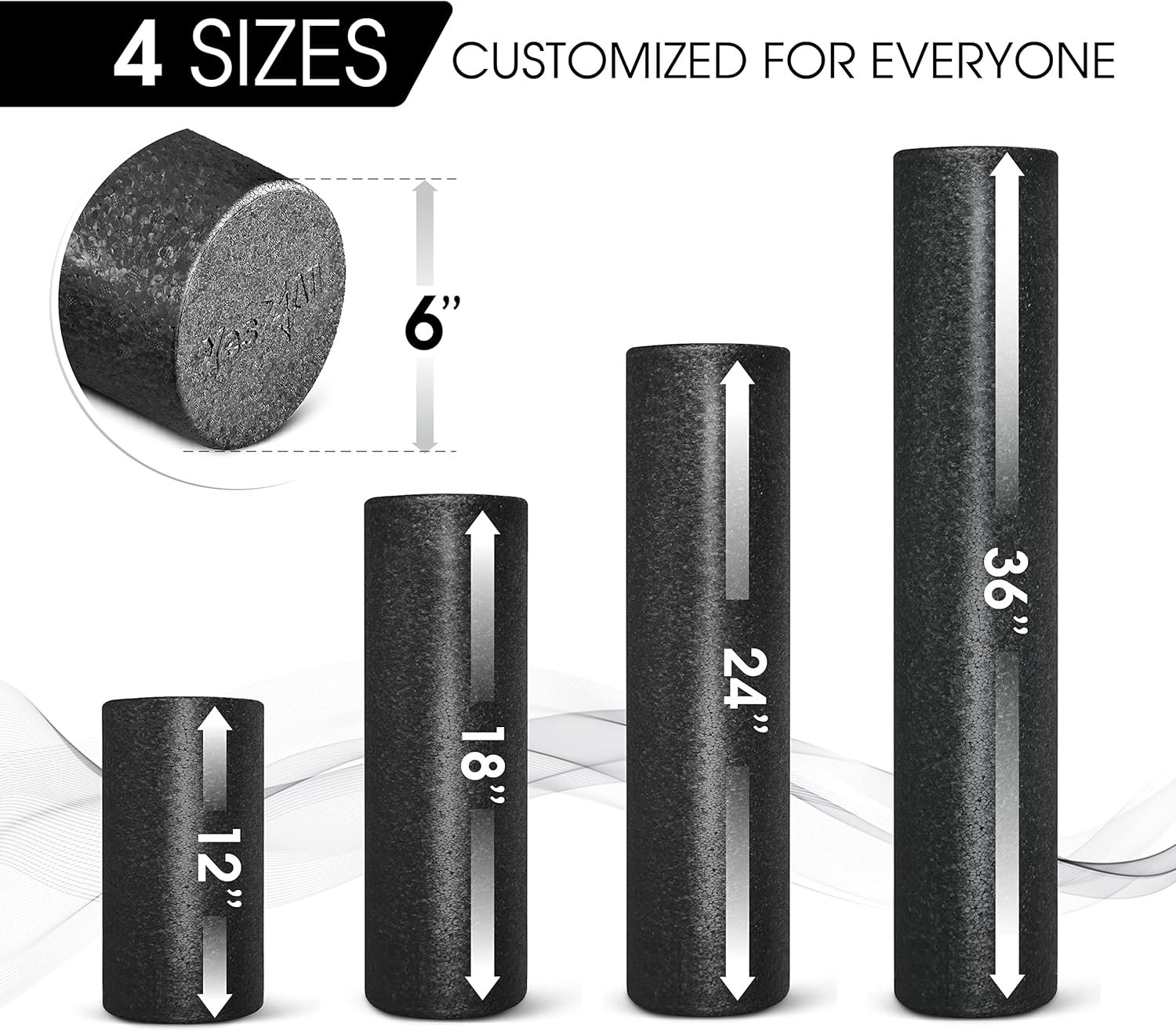 Yes4All High-Density EPP Round Back Roller Foam, Exercise Foam Roller for Yoga, Pilates & Stretching - Image 5