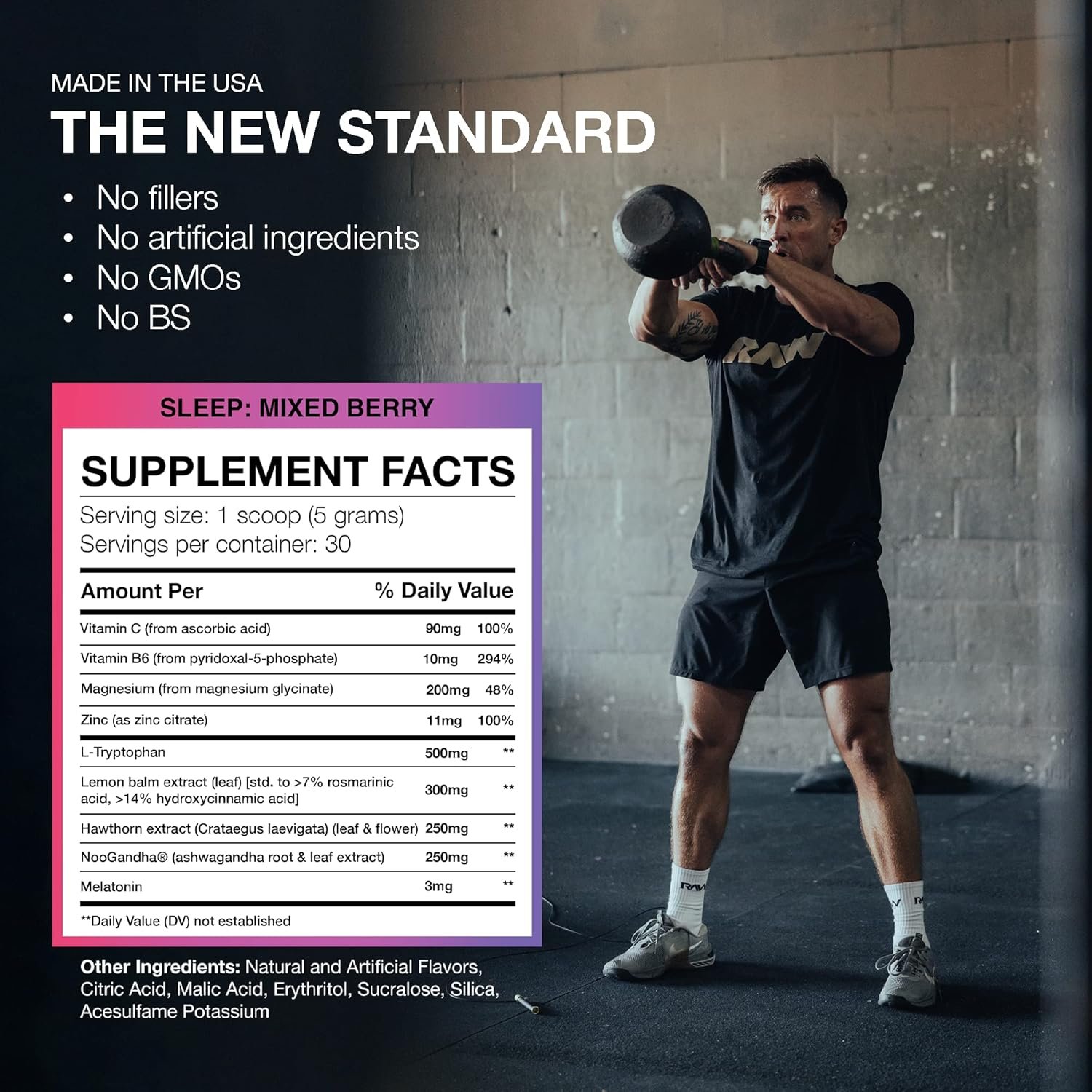 RAW Natural Sleep Aid Supplement - Relaxation Enhancer & Mood Support with Melatonin, Magnesium, - Image 5