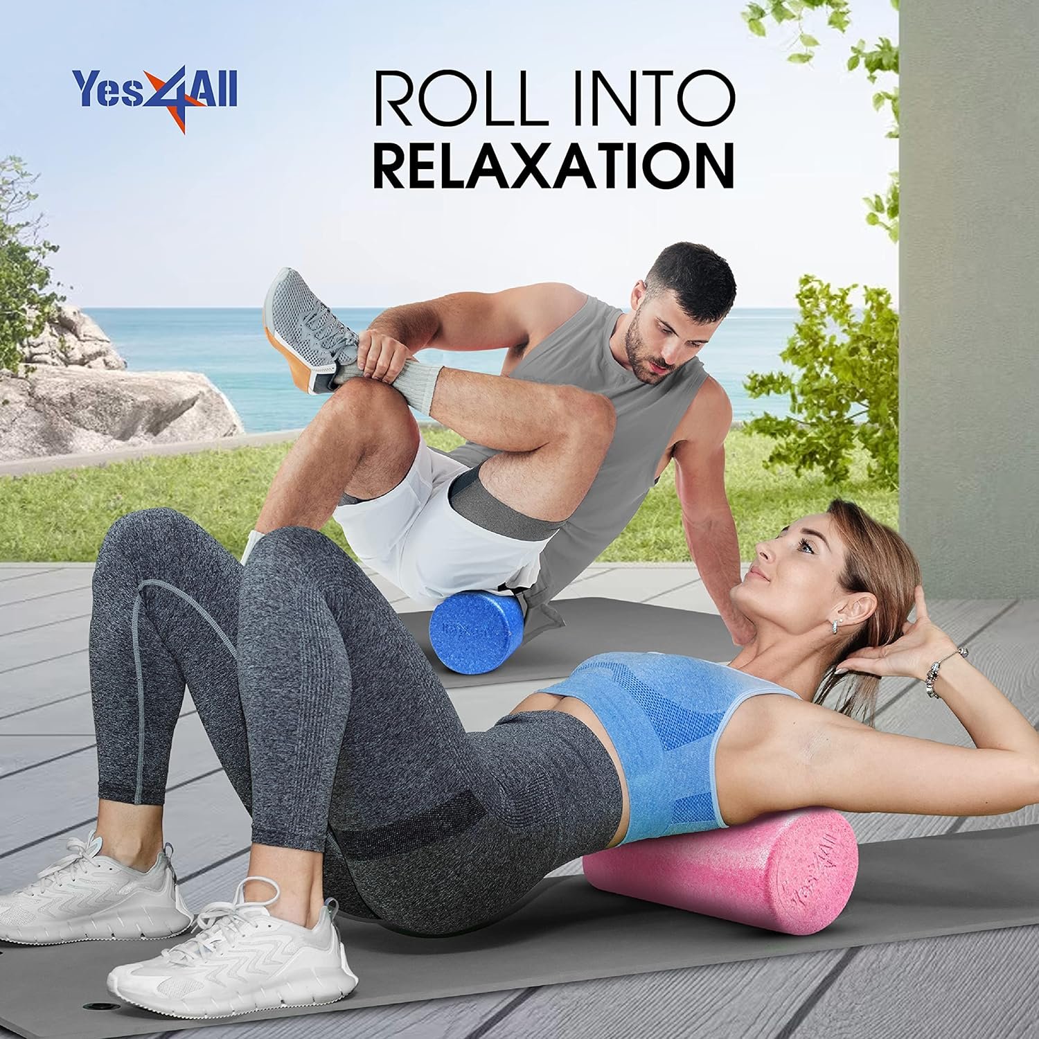 Yes4All High-Density EPP Round Back Roller Foam, Exercise Foam Roller for Yoga, Pilates & Stretching - Image 9