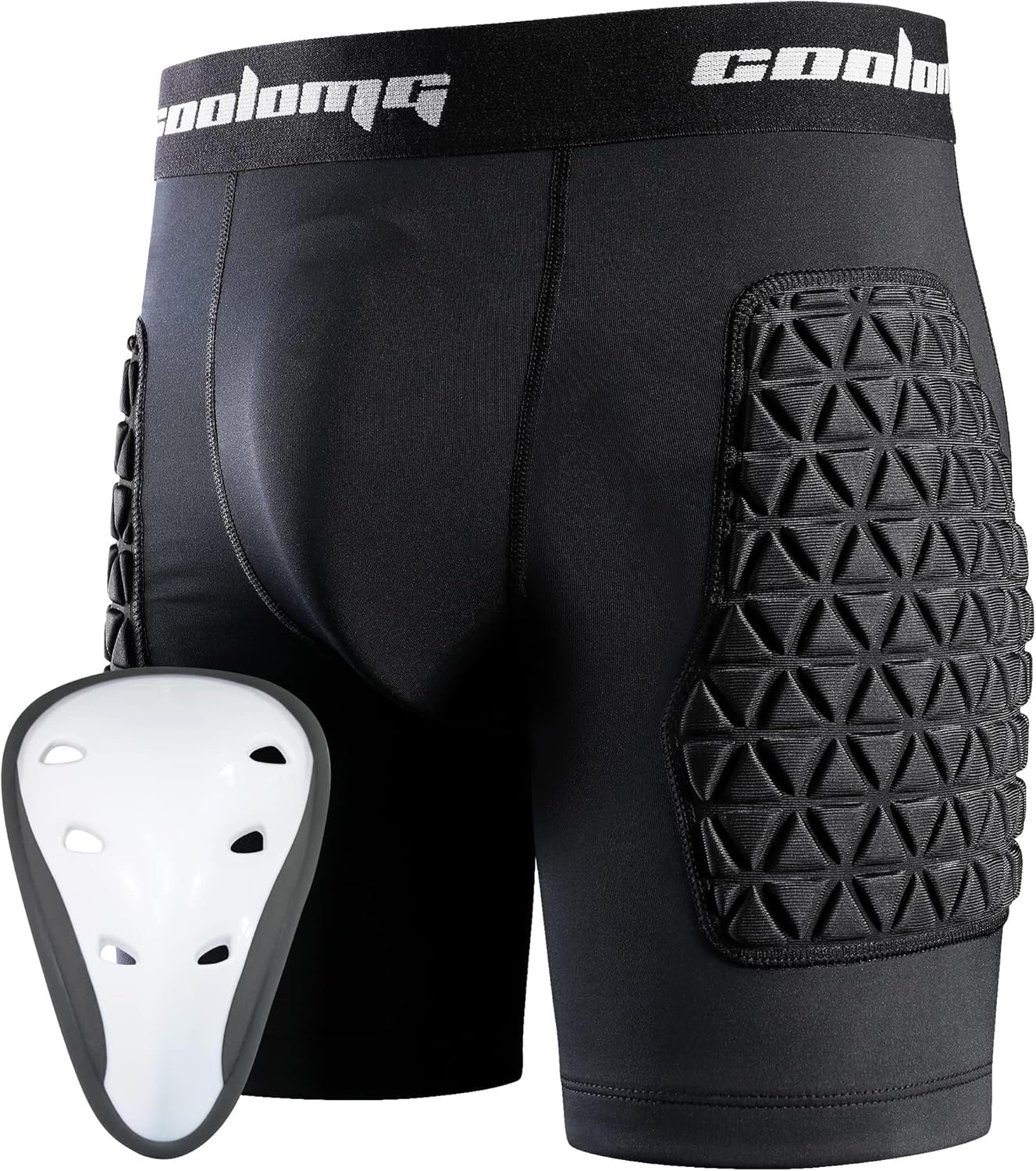 COOLOMG Youth Boys Sliding Shorts with Athletic Cup Compression Shorts for Baseball Football - Image 2