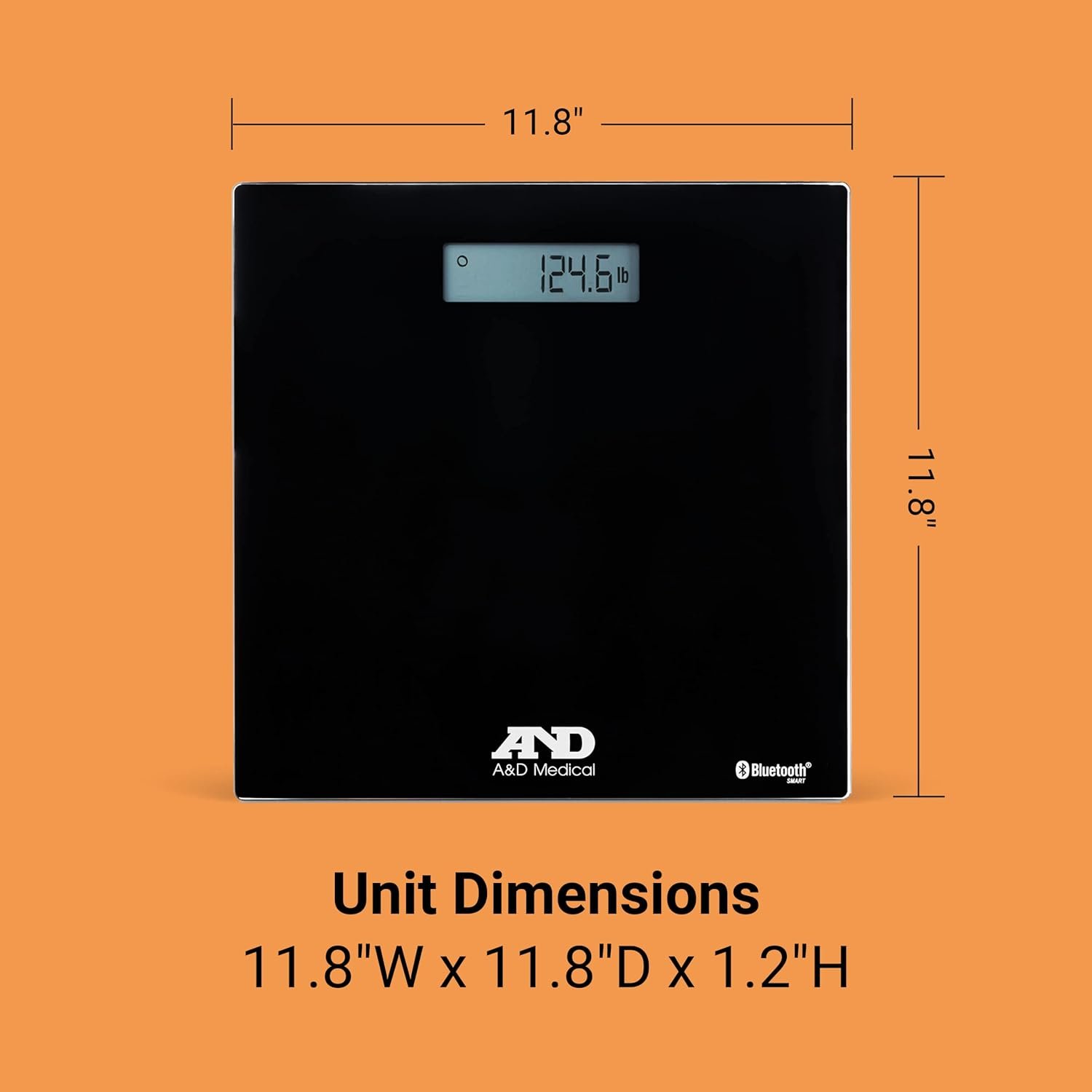A&D Medical Digital Body Weight Scale - UC-352BLE - Bluetooth Bathroom Weight Machine, Syncs with - Image 6