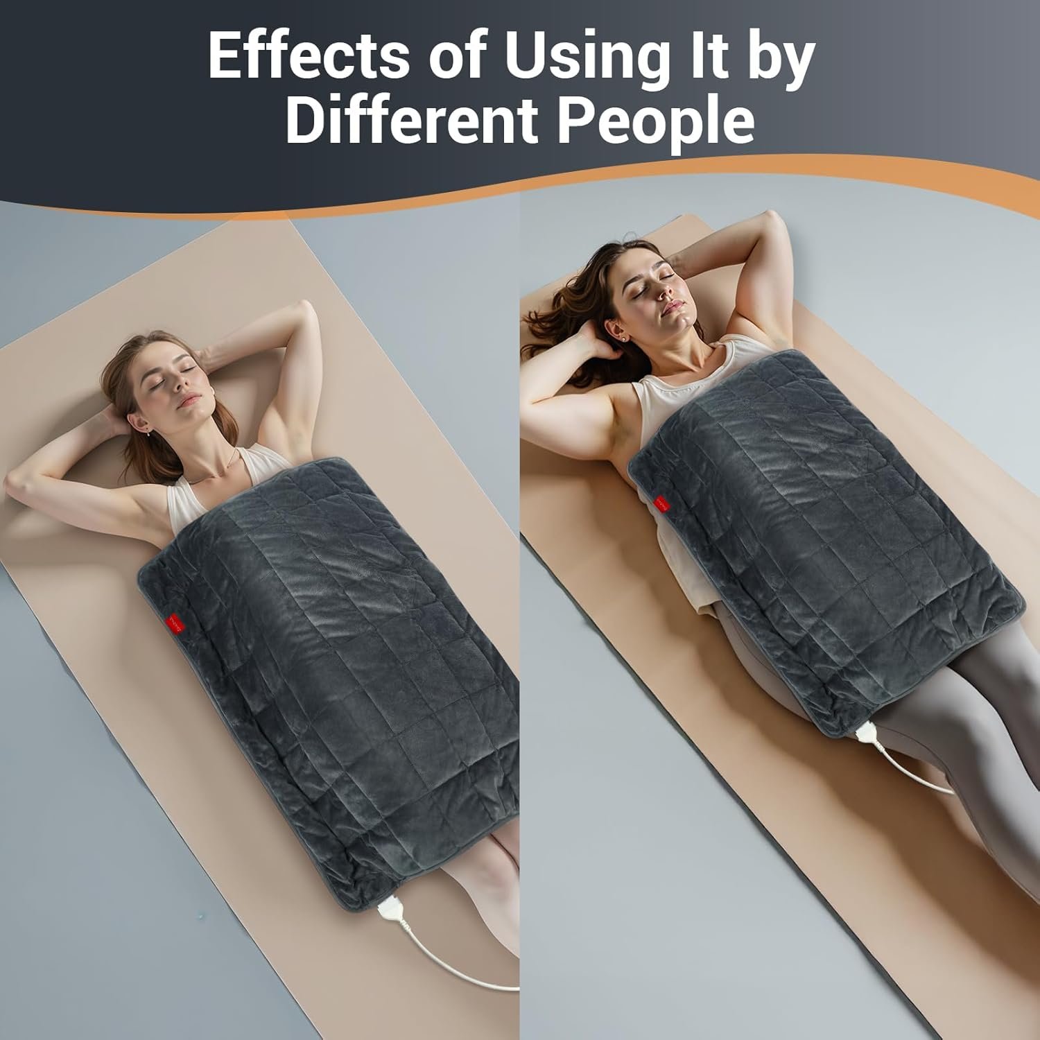 Comfytemp Weighted Heating Pad 17"×33" for Back & Cramps, Extra Large Electric Heat Pad, Birthday - Image 8