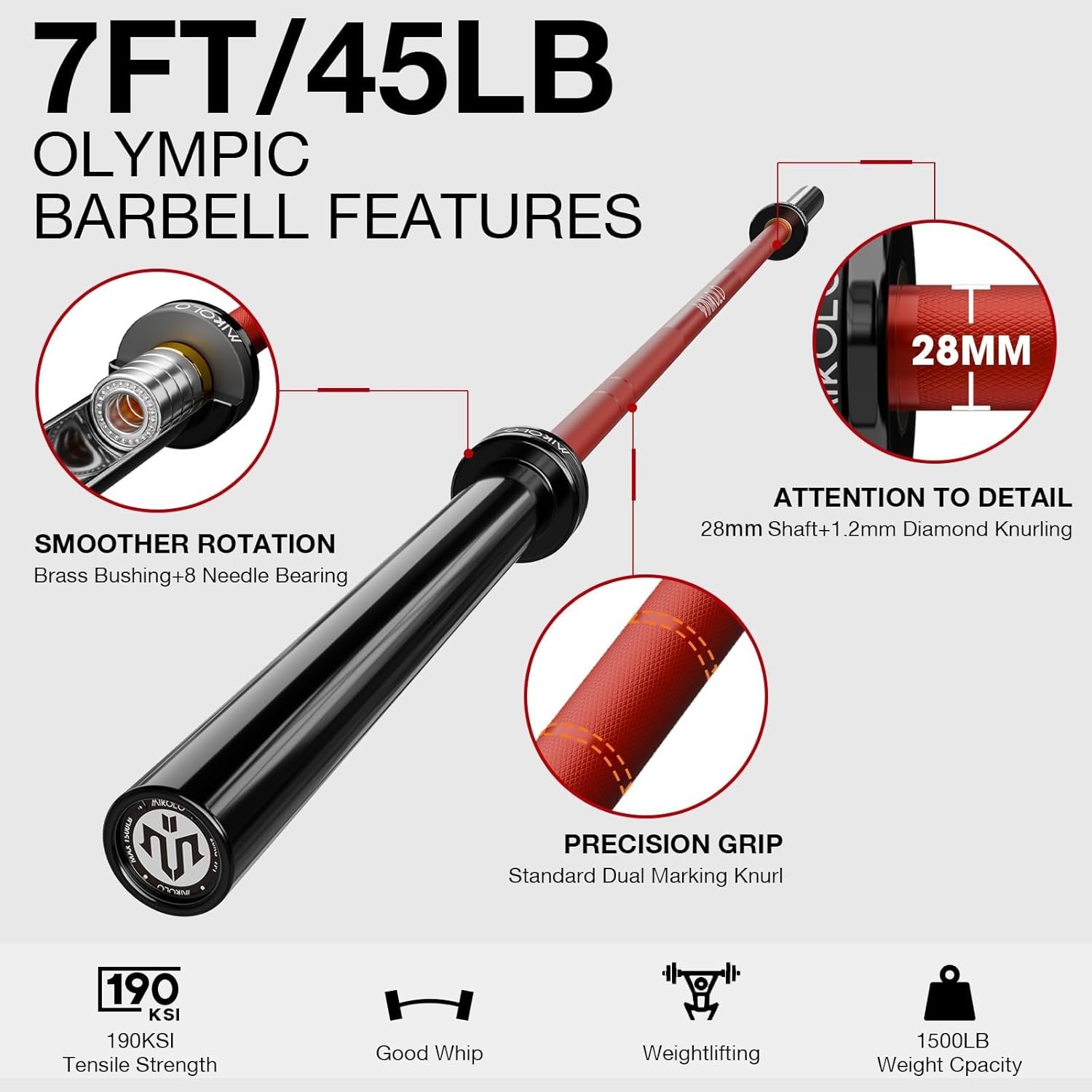 Mikolo Power Cage, 2000LB Power Rack with Independent Dual Pulley System, Multi-Function Home Gym - Image 9