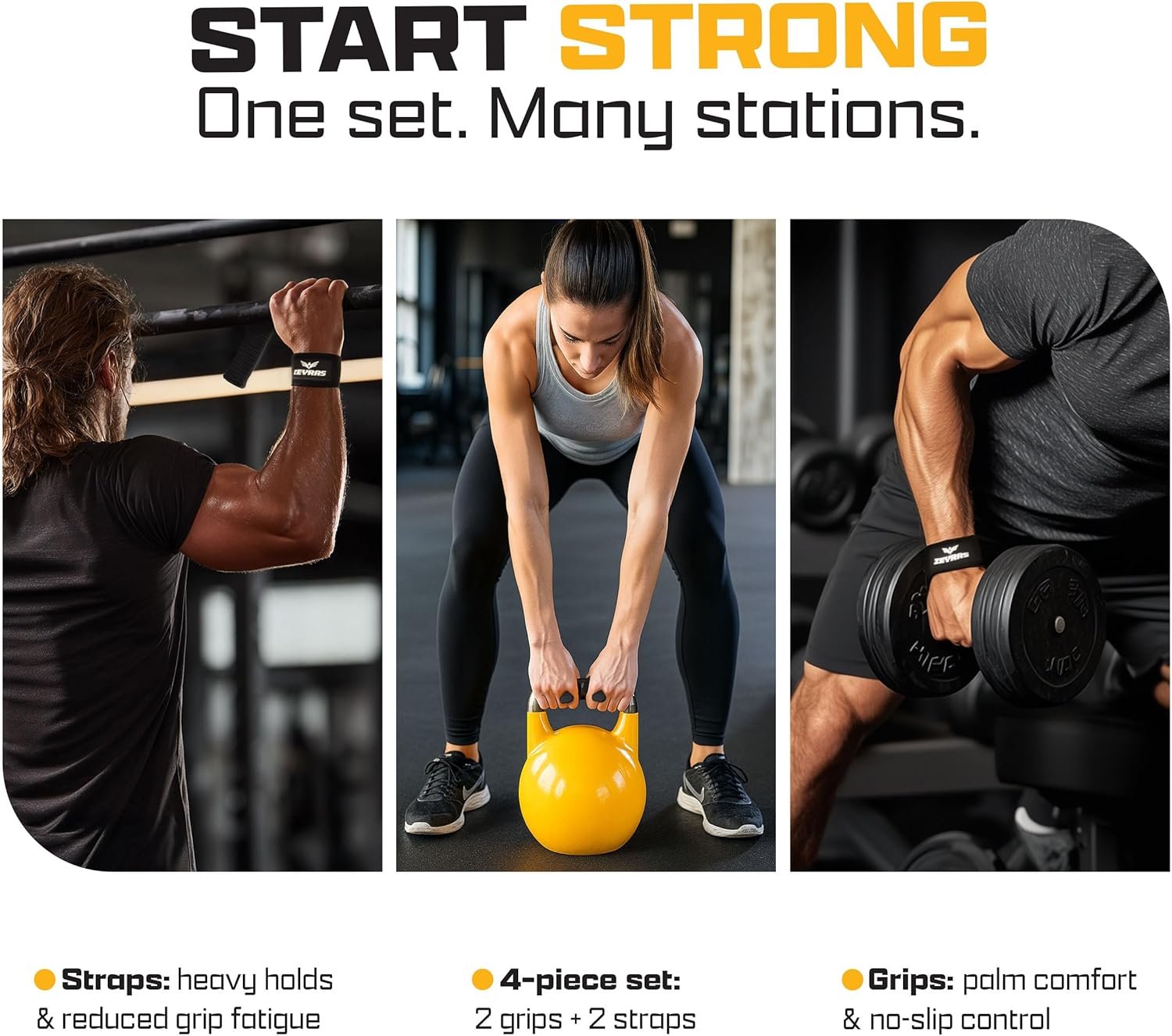 Wrist Straps For Weightlifting & Anti-Slip Workout Grips Premium Set – Weightlifting Wrist Straps - Image 10