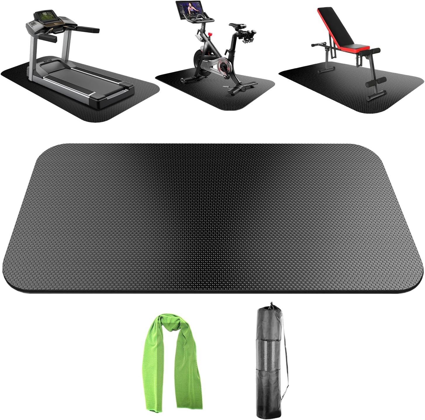 Bike Mat,Treadmill Mat,For Walking Pad,Elliptical,Exercise Bikes, Stationary Cycles,Spin Bike,Under - Image 2