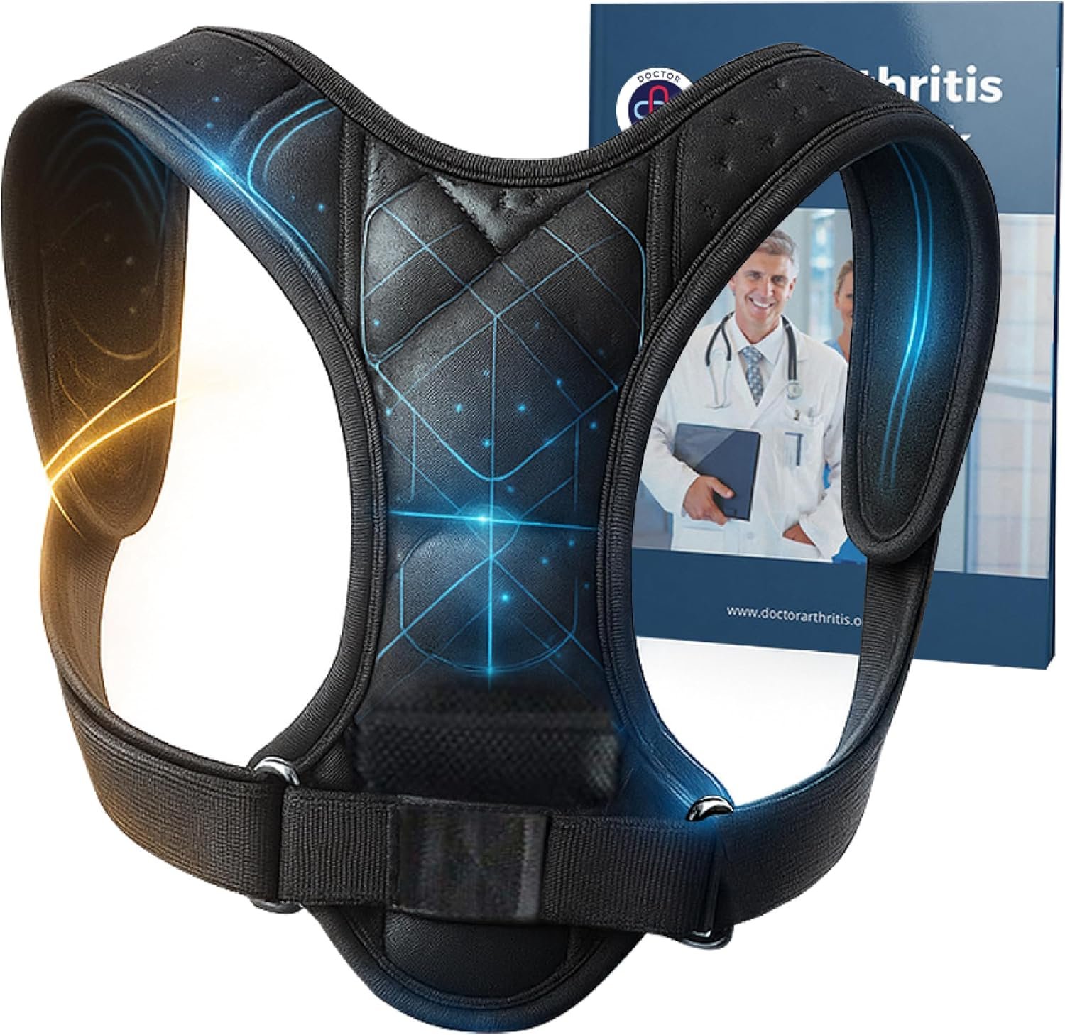 Dr. Arthritis Doctor Developed Posture Support/Posture Correct/Stabilizer/Back Brace & Handbook - - Image 2