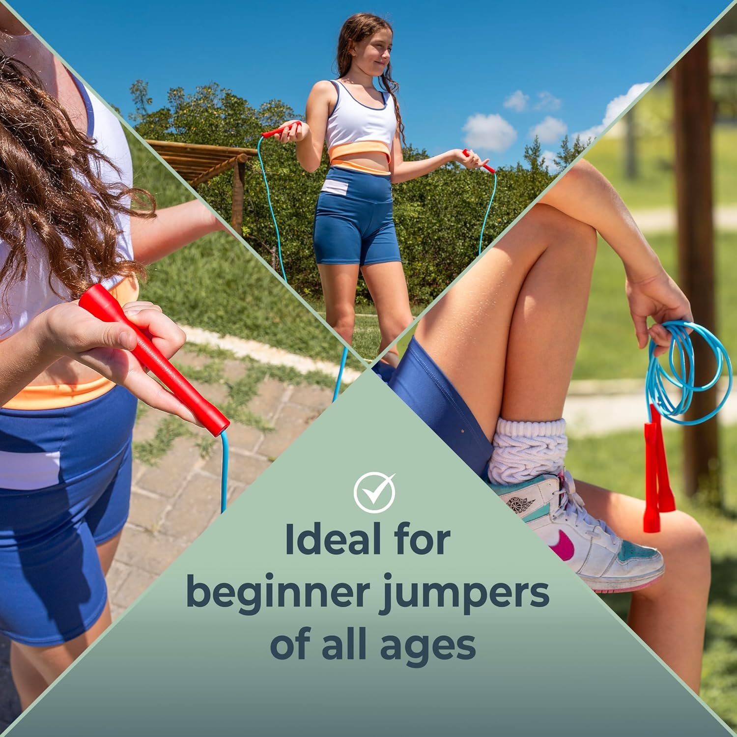 Buy Jump Ropes Short Handle Freestyle Jump Rope - Flexible Licorice Kids Jump Ropes - Smooth and - Image 5